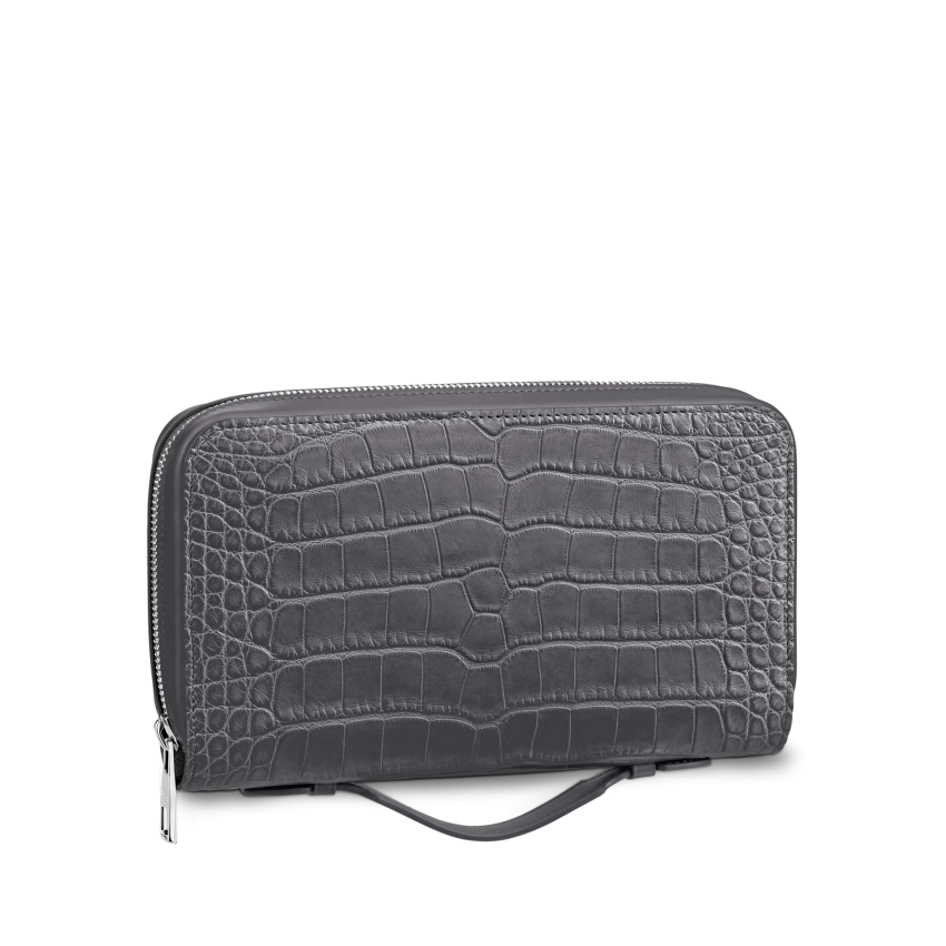 Louis Vuitton Zippy XL Wallet Crocodilien Mat in Anthracite - Men - Small Leather Goods N94707