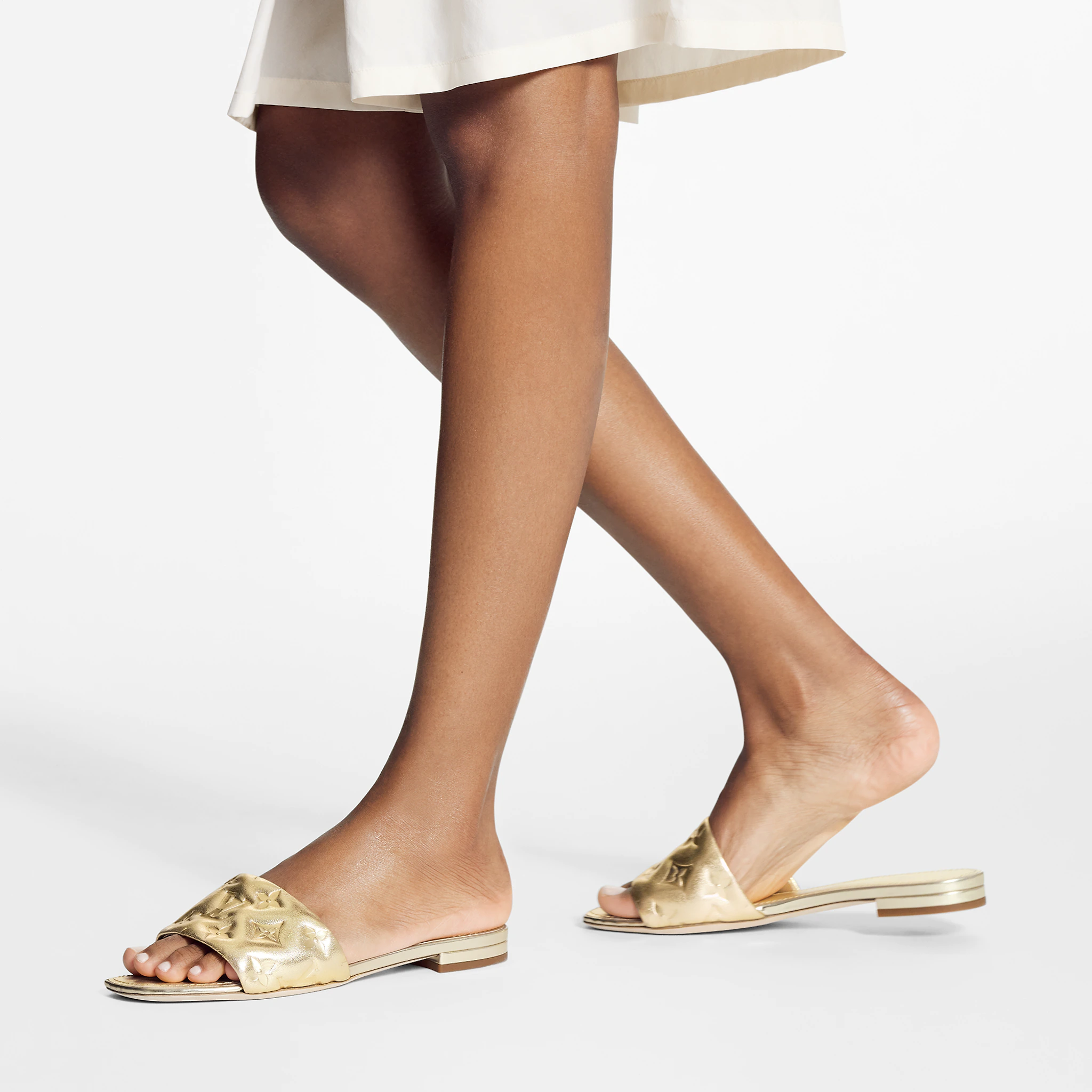 Louis Vuitton Revival Flat Mule Women in Gold - Shoes 1A8QS5