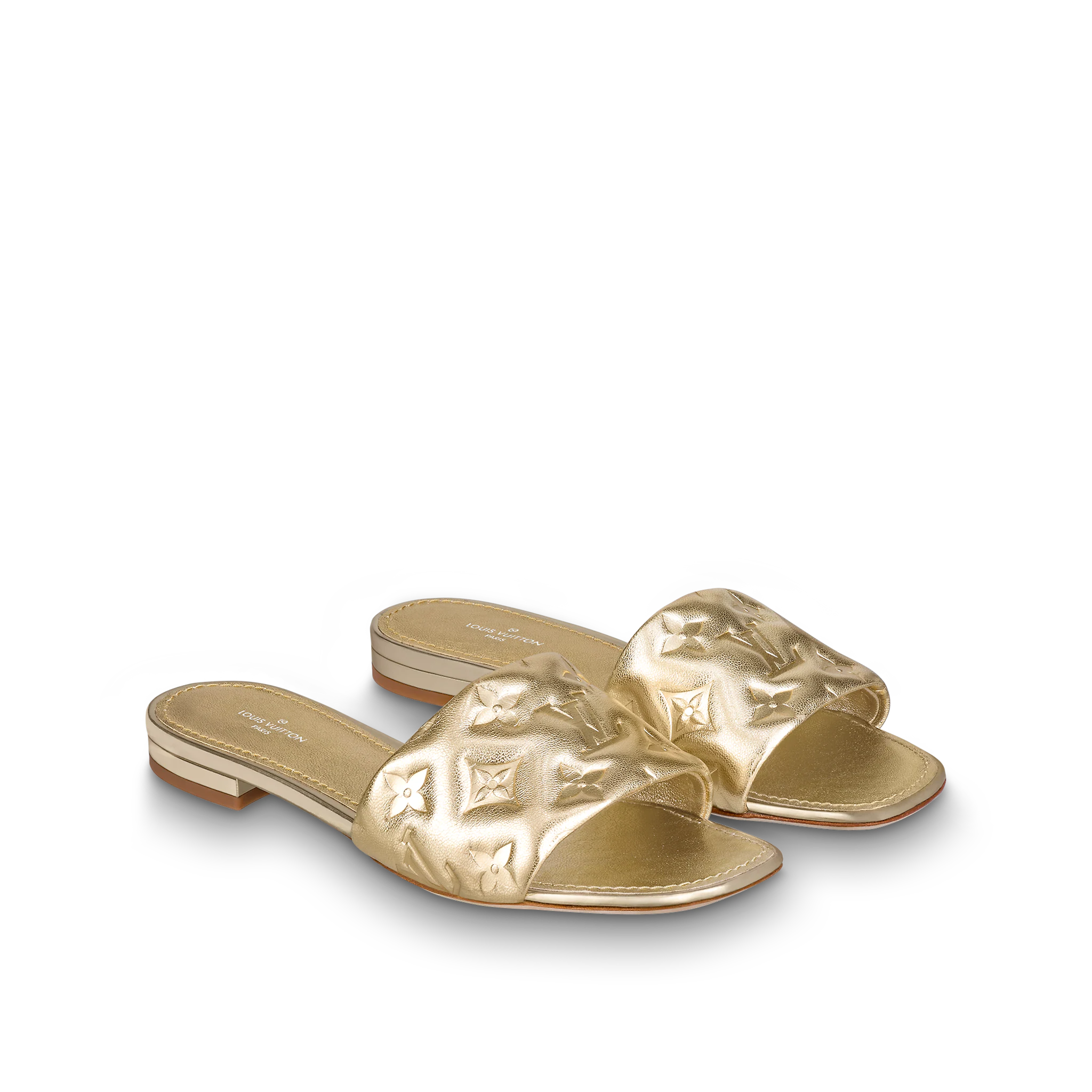 Louis Vuitton Revival Flat Mule Women in Gold - Shoes 1A8QS5