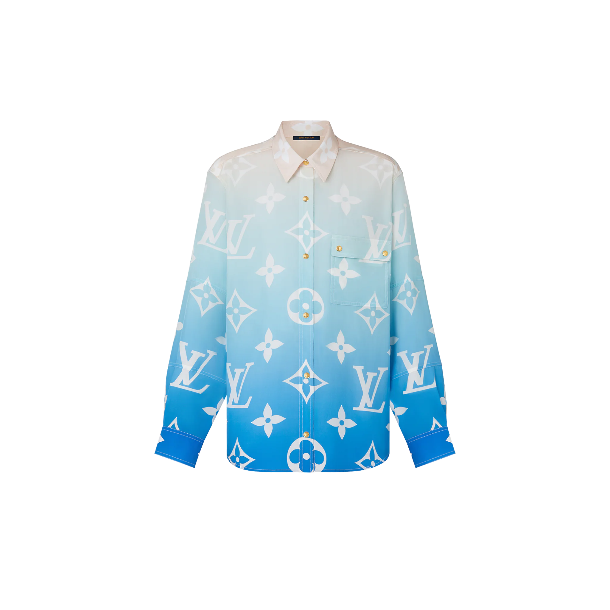 Louis Vuitton Blue Lagoon Monogram Relaxed Fit Shirt in Blue - Ready-to-Wear 1A8R6K