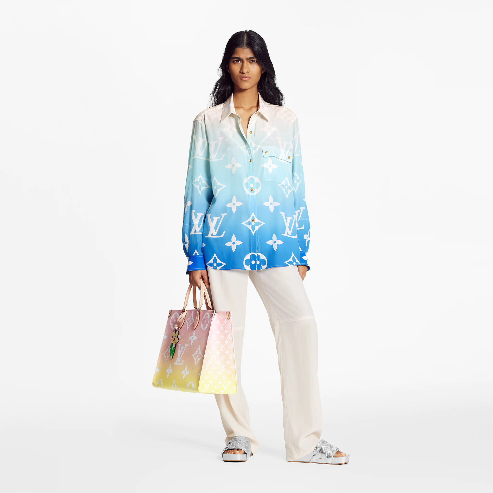 Louis Vuitton Blue Lagoon Monogram Relaxed Fit Shirt in Blue - Ready-to-Wear 1A8R6K