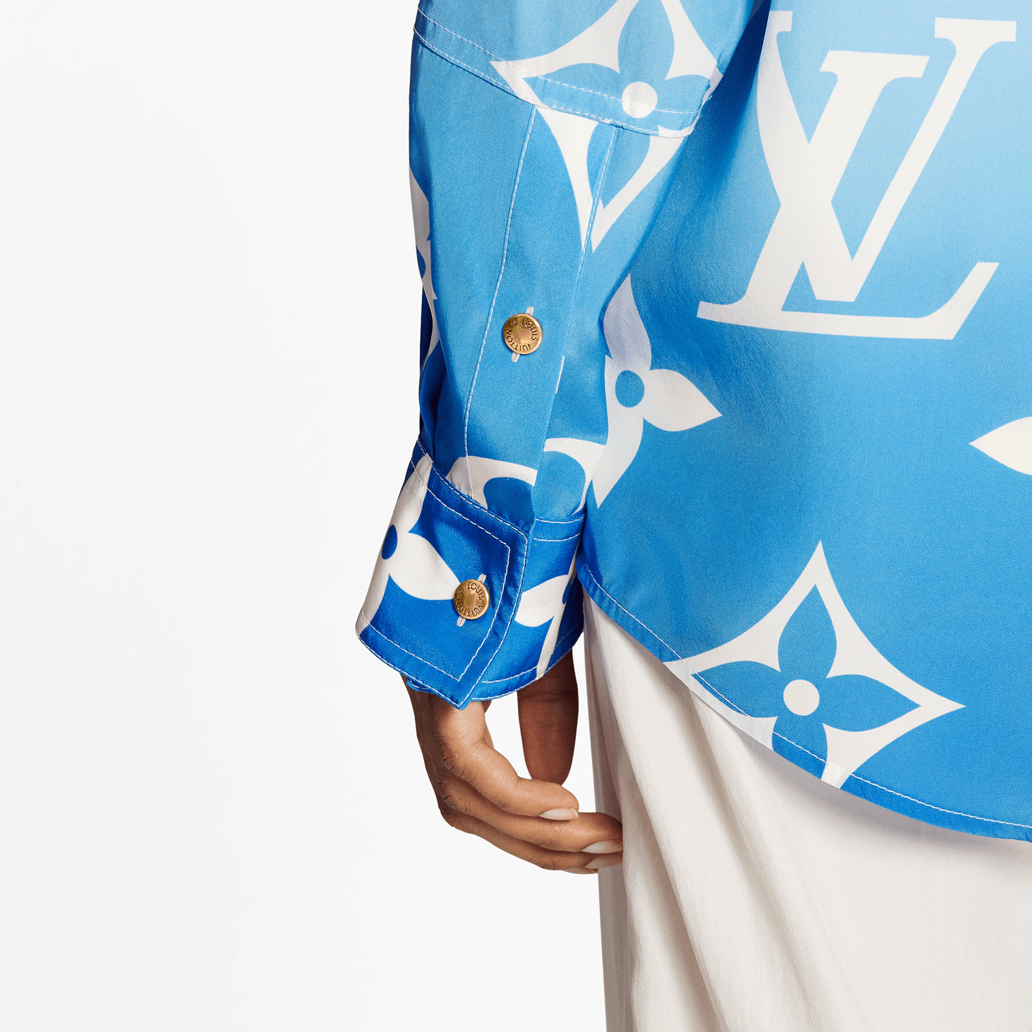 Louis Vuitton Blue Lagoon Monogram Relaxed Fit Shirt in Blue - Ready-to-Wear 1A8R6K