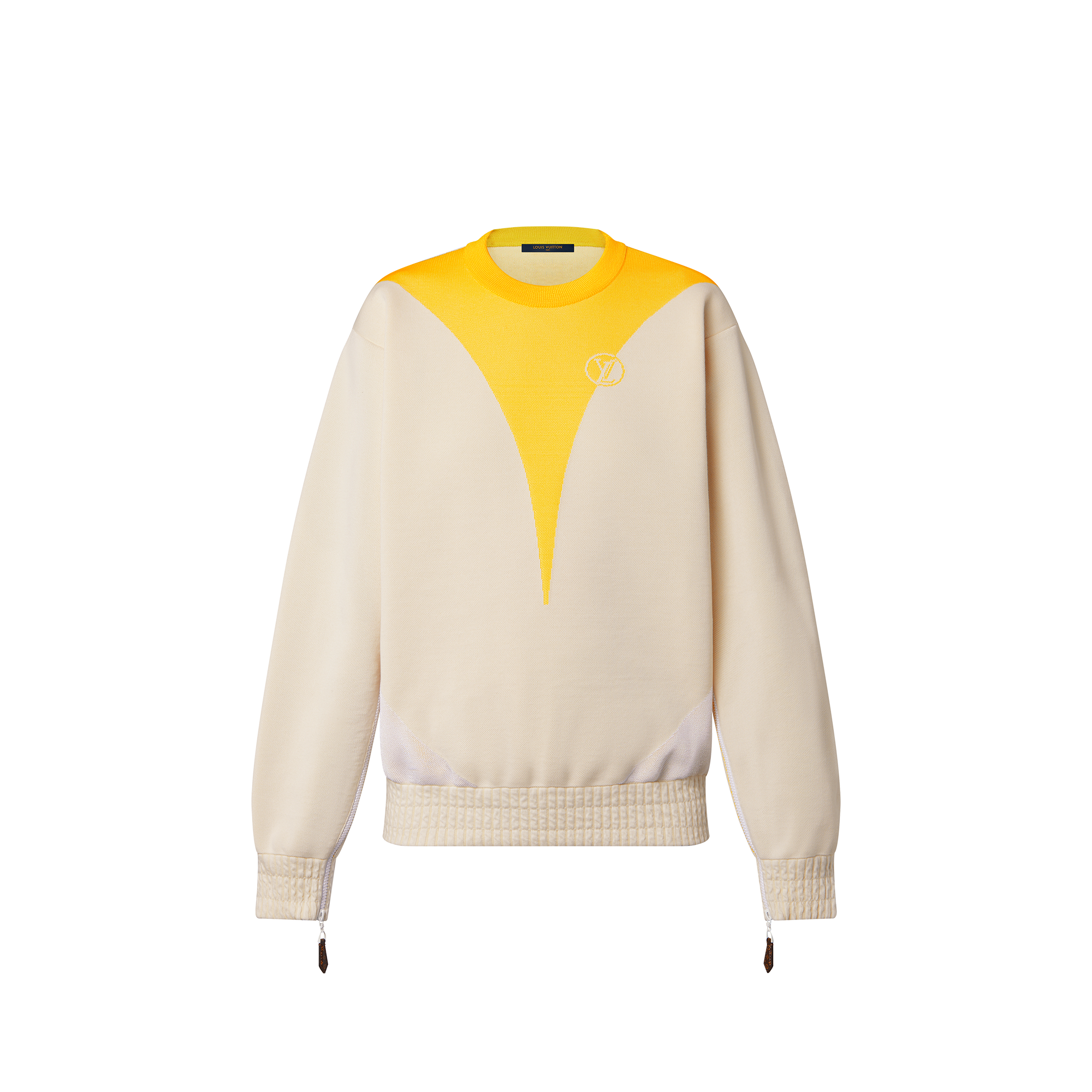 Louis Vuitton Open Sleeve Yellow Accent Sweater - Women - Ready-to-Wear 1AAWU1 S Louis Vuitton Open Sleeve Yellow Accent Sweater - Women - Ready-to-Wear 1AAWU1 S