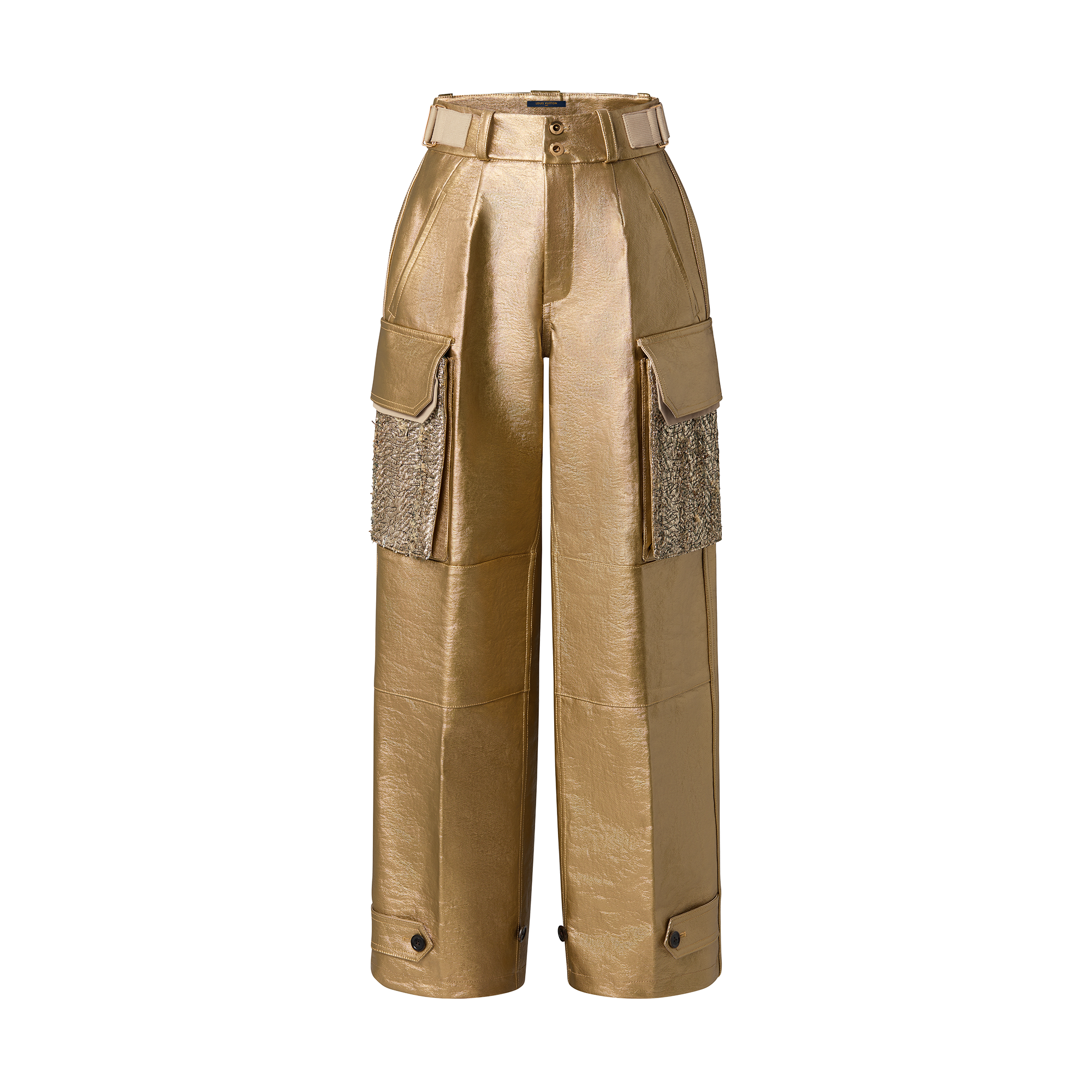 Louis Vuitton Metallized Cotton Cargo Pants  - Women - Ready-to-Wear 1AAXQA