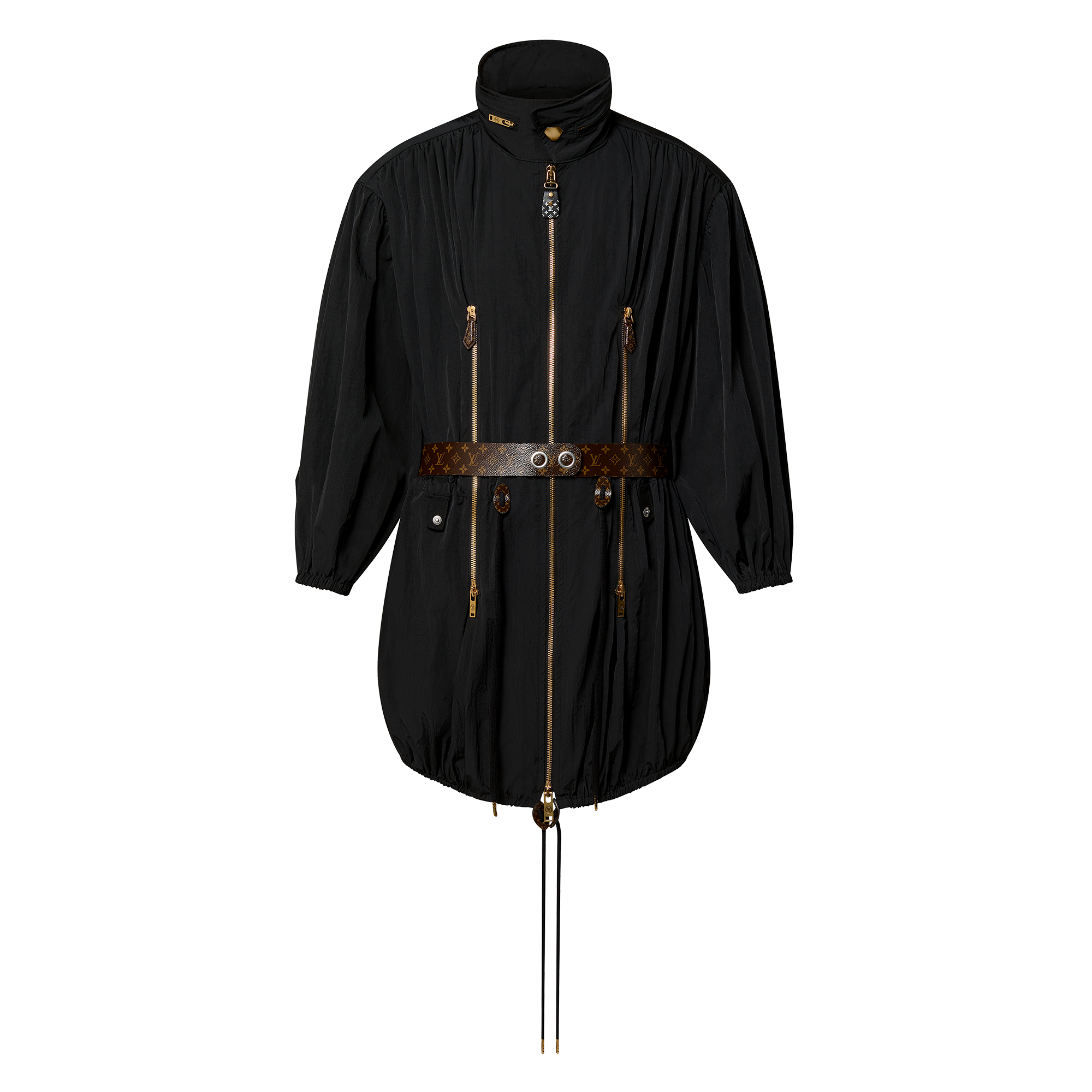 Louis Vuitton Monogram Accent Gathered Nylon Parka  - Women - Ready-to-Wear 1AAY2B