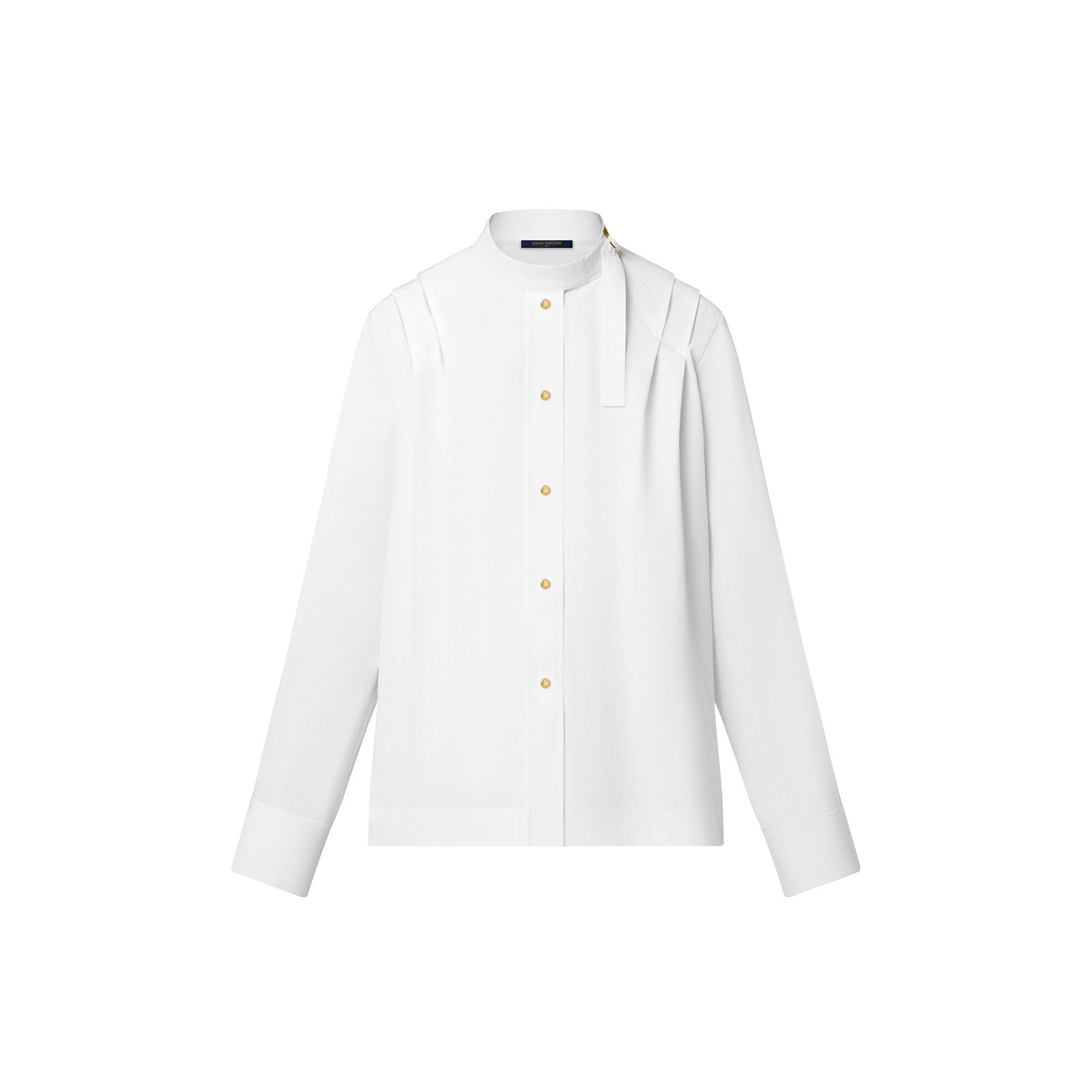 Louis Vuitton Pleat Shoulder Cotton Poplin Shirt - Women - Ready-to-Wear 1AAY7M