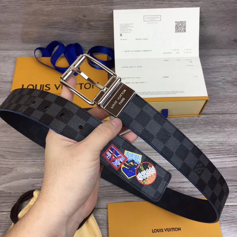 Louis Vuitton Alpes Story Damier Print 40mm Reversible Belt M0077S