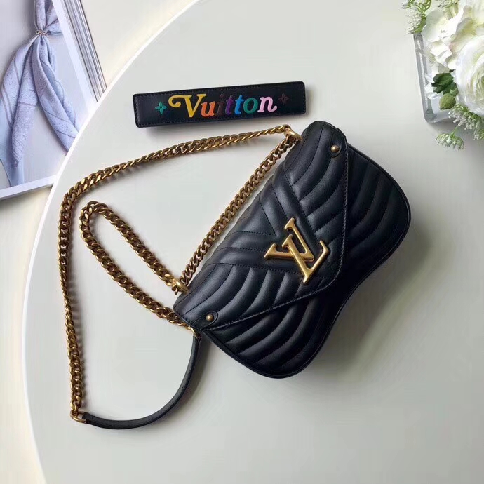 Louis Vuitton New Wave Chain Bag MM M51498 Deep-black Noir