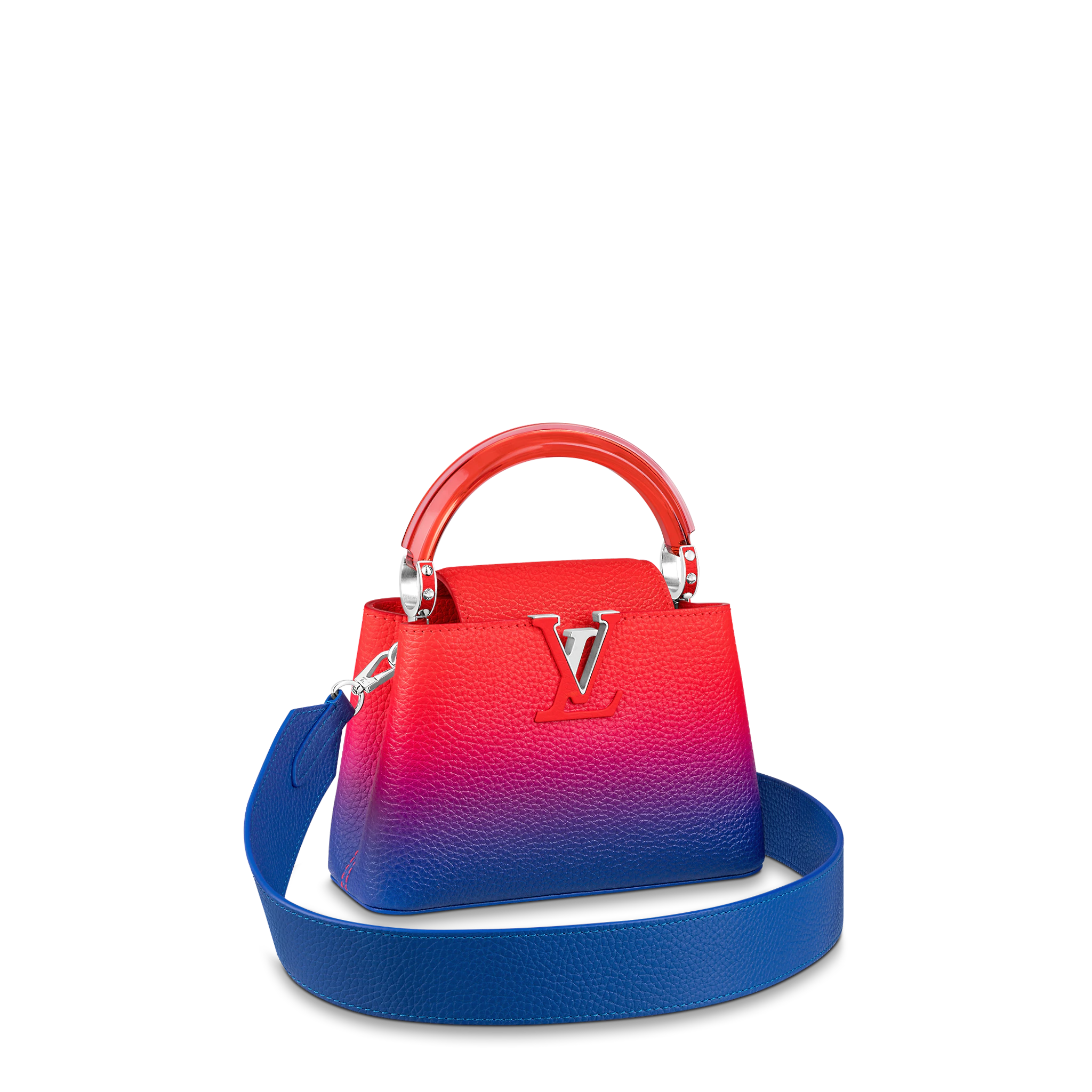 Louis Vuitton Capucines Mini Taurillon leather in Blue - Handbags M57717 Louis Vuitton Capucines Mini Taurillon leather in Blue - Handbags M57717