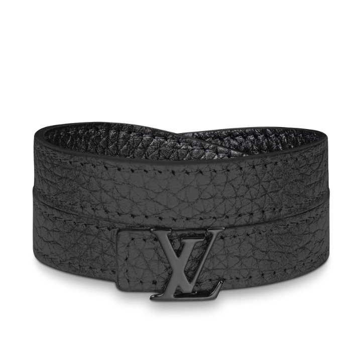 Louis Vuitton Taurillon leather LV Initiales 21mm reversible bracelet M6189D
