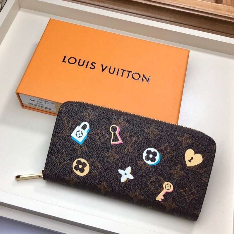 Louis Vuitton Monogram Canvas Love Lock Zippy Wallet M64116