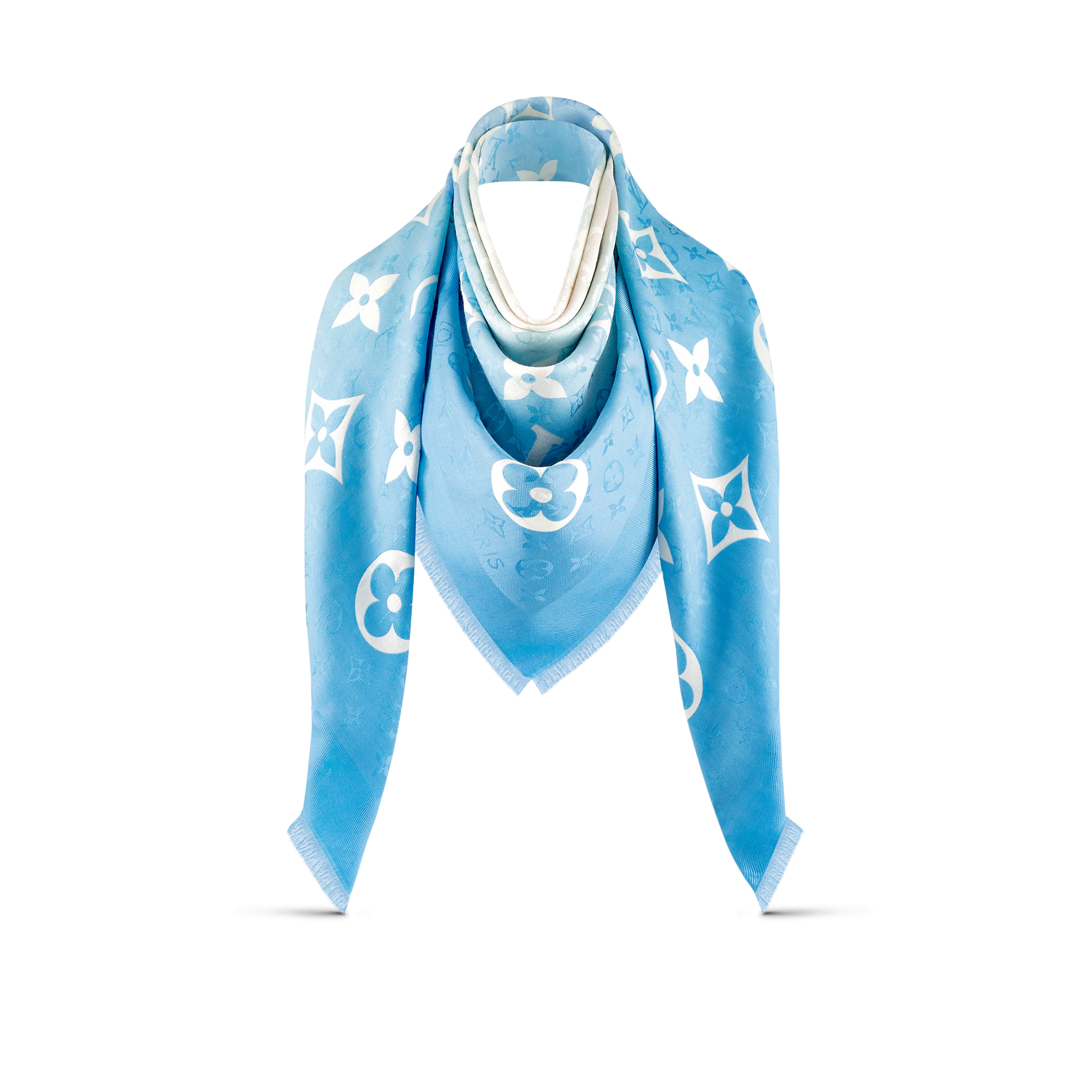 Louis Vuitton LV Gradient Monogram Shawl in Blue - Accessories M76784