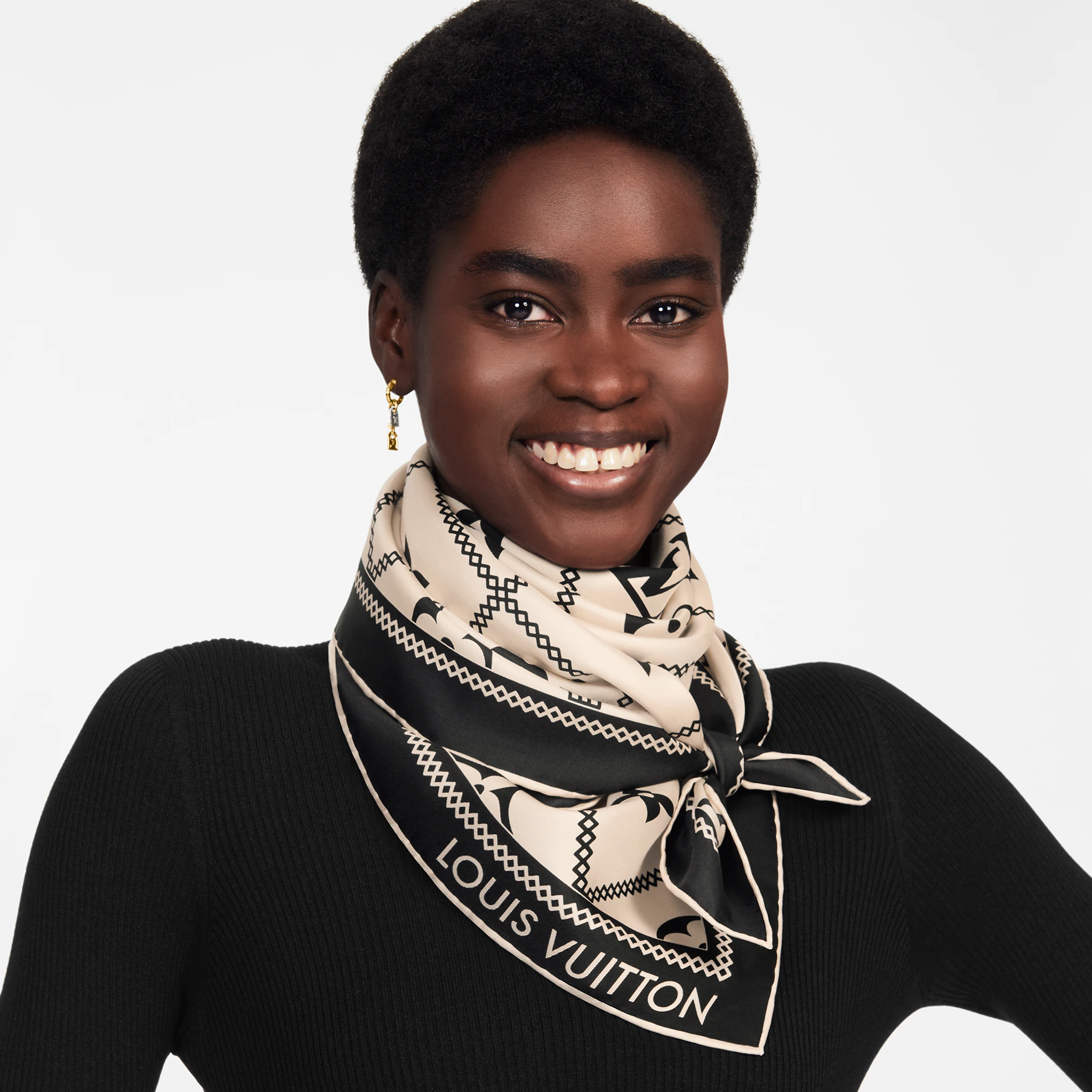 Louis Vuitton Croisillon Square in Cream - Women Accessories M77455