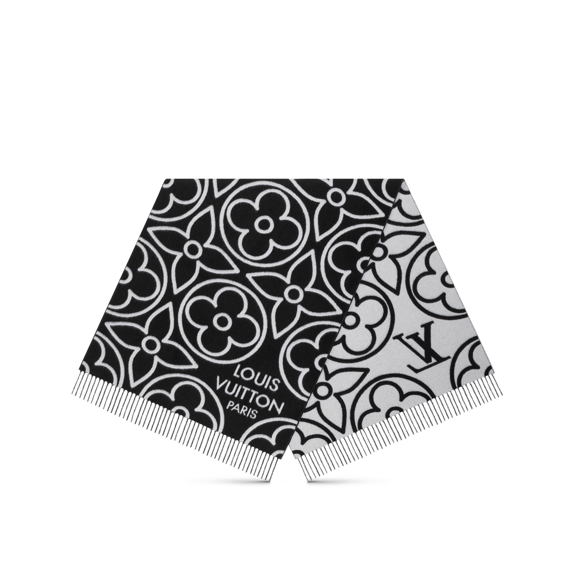 Louis Vuitton LV In Bloom Scarf - Women - Accessories M78093 Black Louis Vuitton LV In Bloom Scarf - Women - Accessories M78093 Black