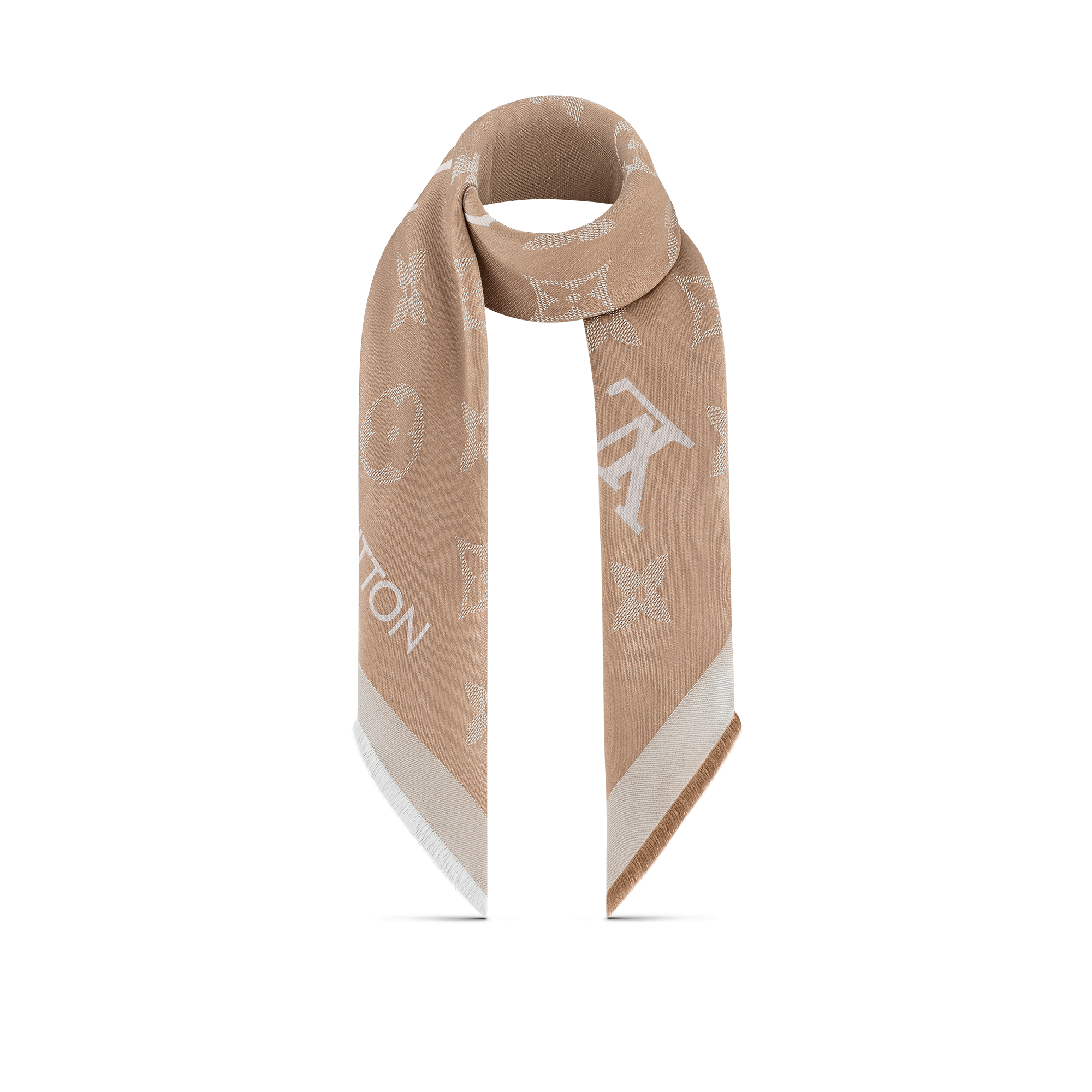 Louis Vuitton LV Harmony Shawl - Women - Accessories M78176 CARAMEL Louis Vuitton LV Harmony Shawl - Women - Accessories M78176 CARAMEL