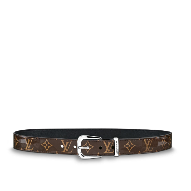 Louis Vuitton Monogram Glaze Ouest 30MM Belt MP056Q Brown