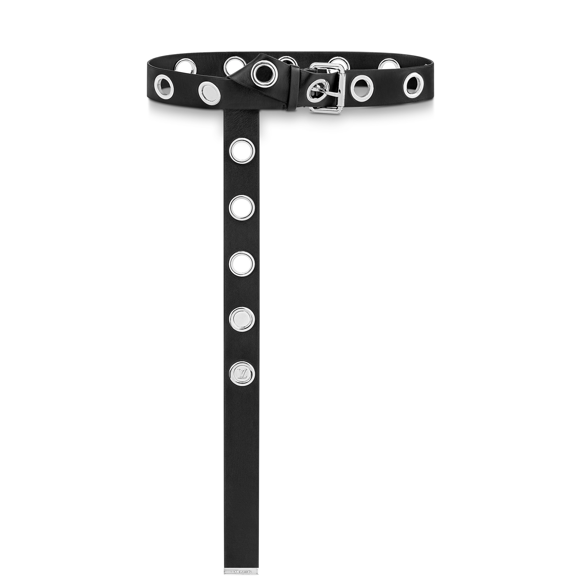 Louis Vuitton LV Eyelets Belt - Women - Accessories MP321U Black Silver