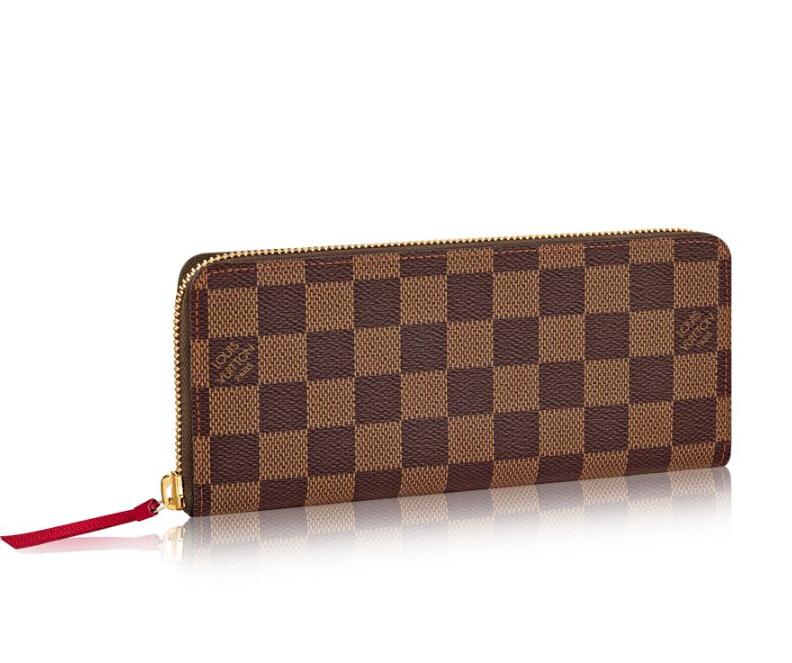 Louis Vuitton Clémence Wallet Damier Ebene - Women - Small Leather Goods N60534 Cherry