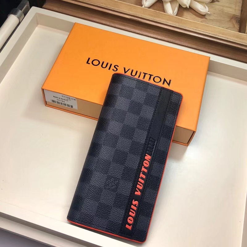 Louis Vuitton 1854 Damier Graphite Canvas Brazza Wallet N62665