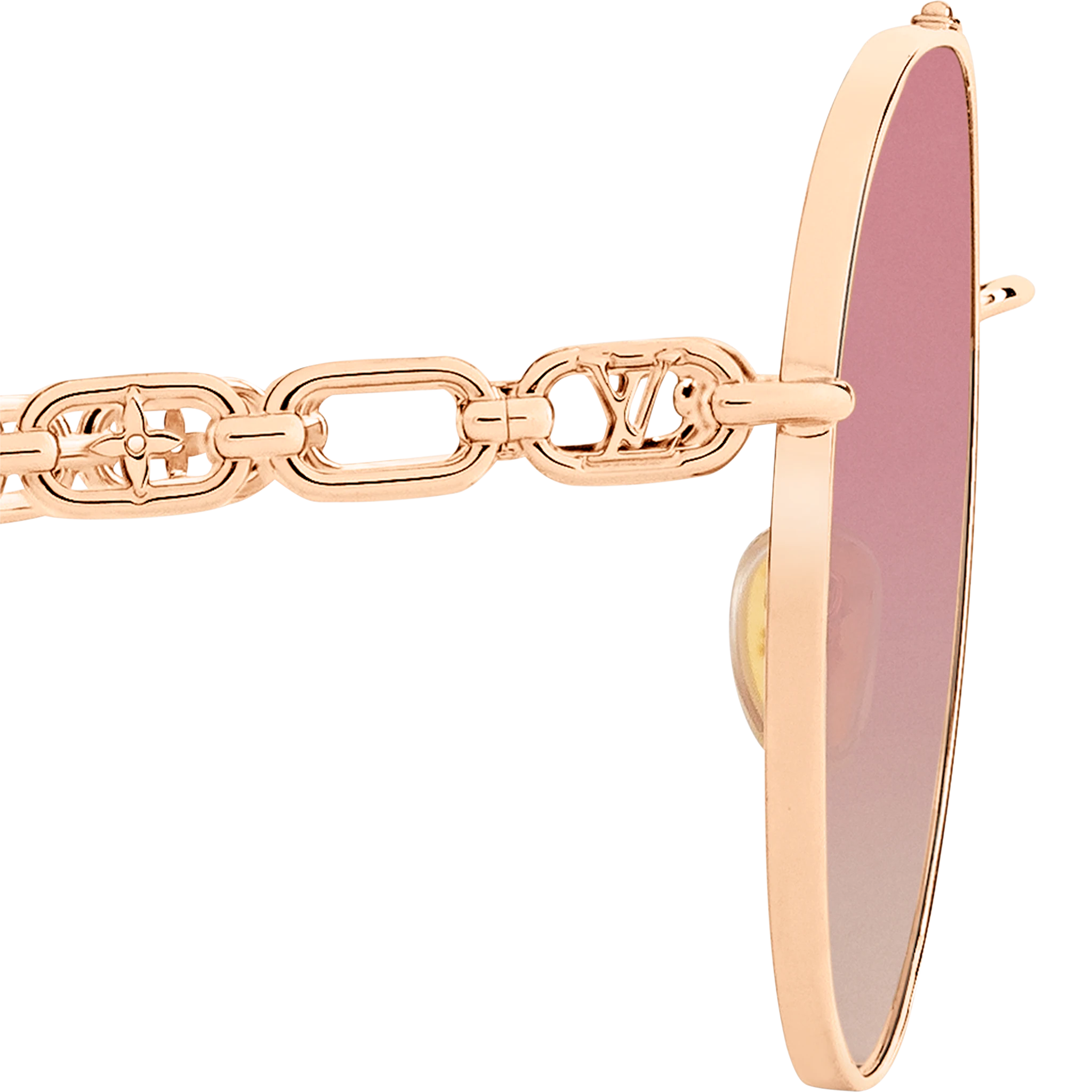 Louis Vuitton My LV Chain Pilot Sunglasses Pink Gold - Women - Accessories Z1648E Z1648W