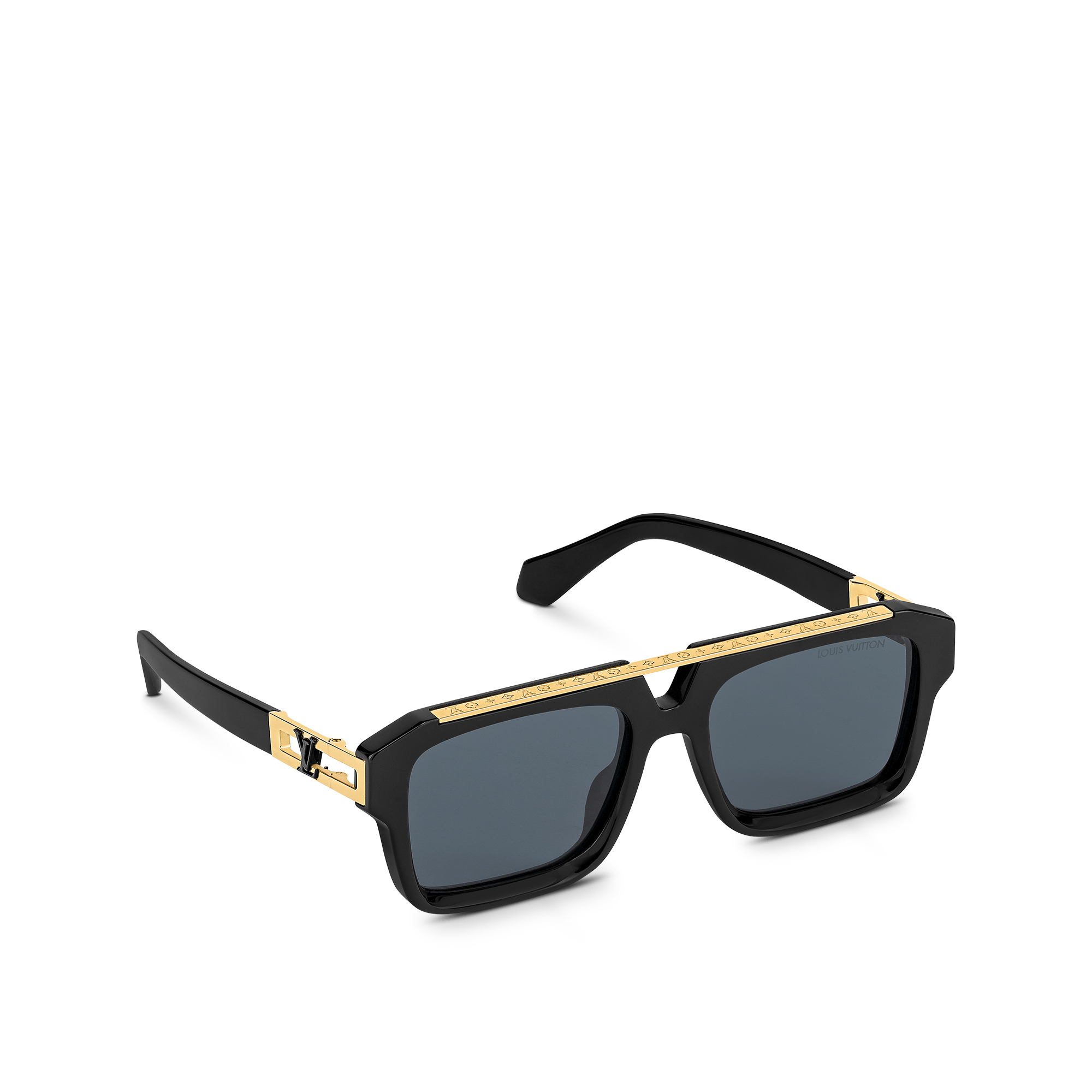 Louis Vuitton 1.1 Mascot Pilot Square Sunglasses - Men - Accessories Z1801W Black