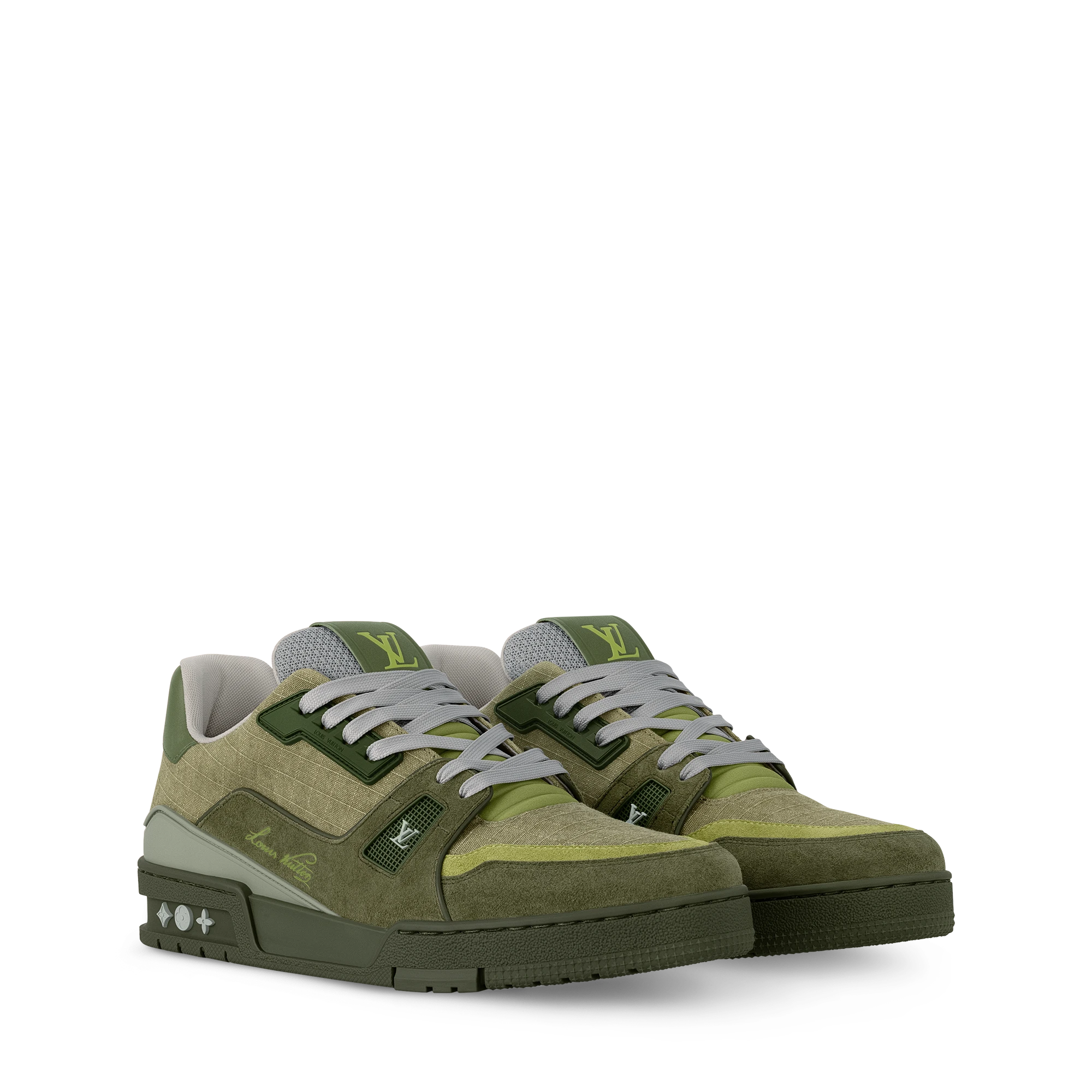 Louis Vuitton LV Trainer Outdoor Sneaker MIX OF TEXTILES - Men - Shoes 1AHTG7 Green