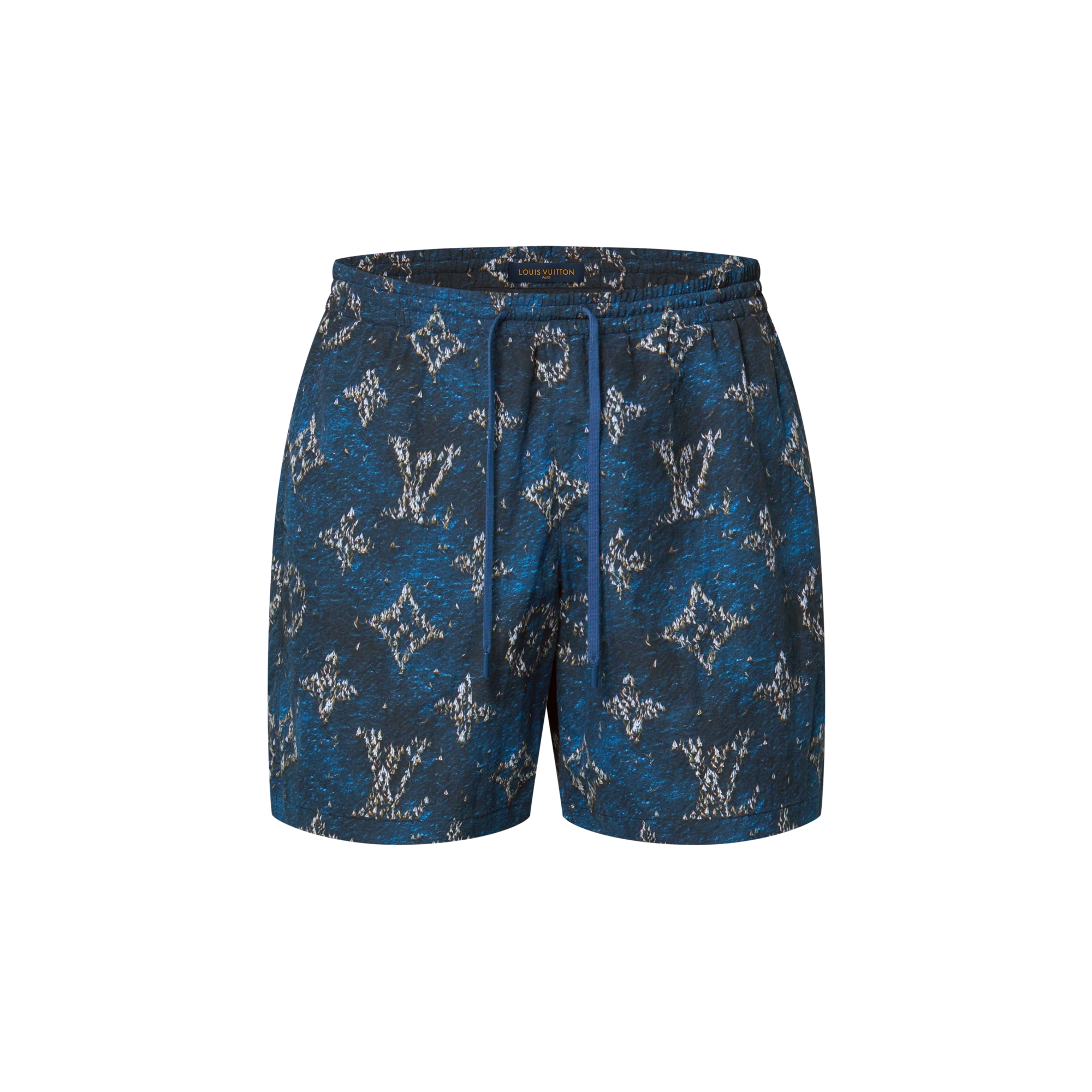 Louis Vuitton Printed Monogram Swim Shorts - Men - Ready-to-Wear 1AHVZ8 Blue