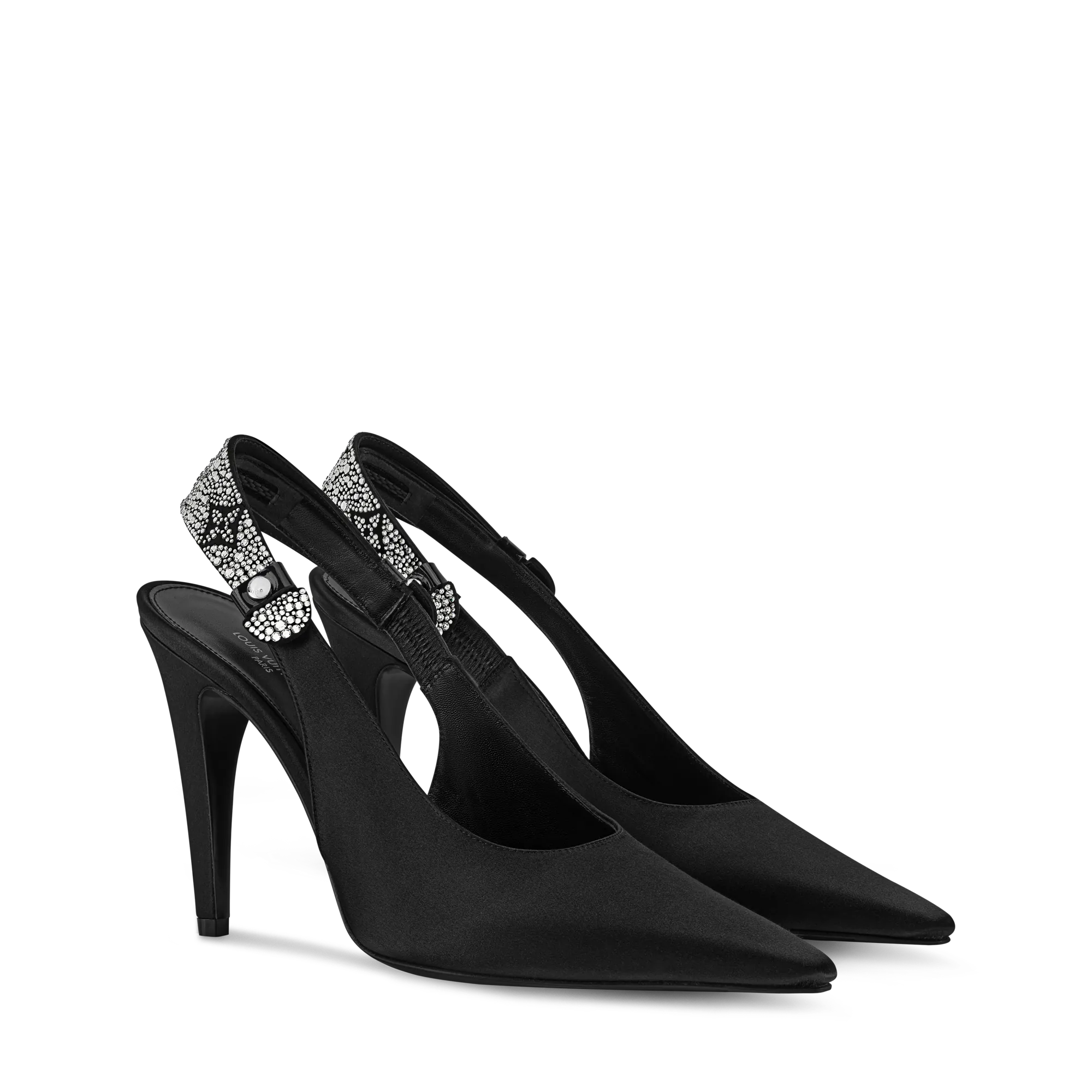 Louis Vuitton Legacy Slingback Pump Satin - Shoe-Women 1AISLV Black