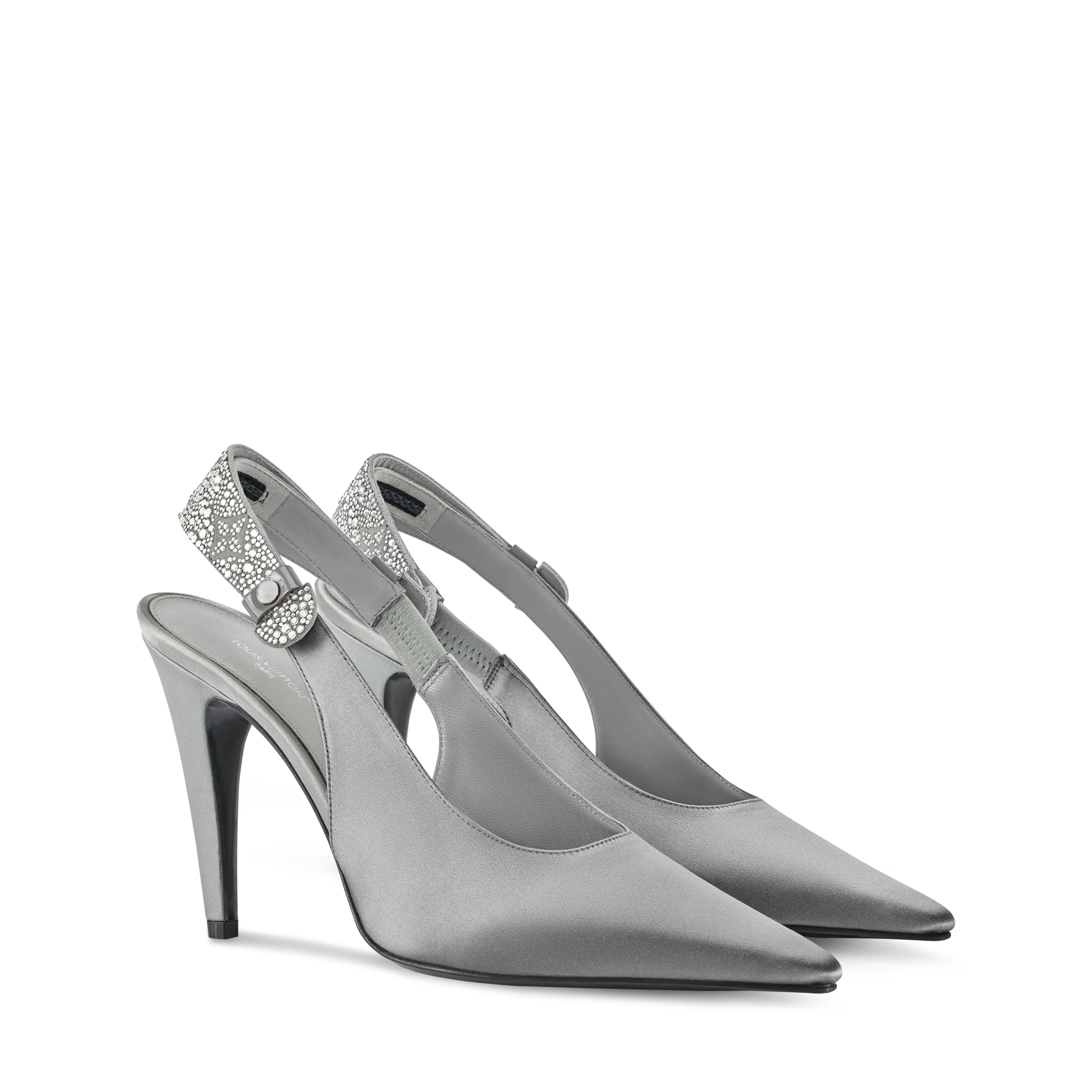 Louis Vuitton Legacy Slingback Pump Satin - Shoe-Women 1AISMT Grey