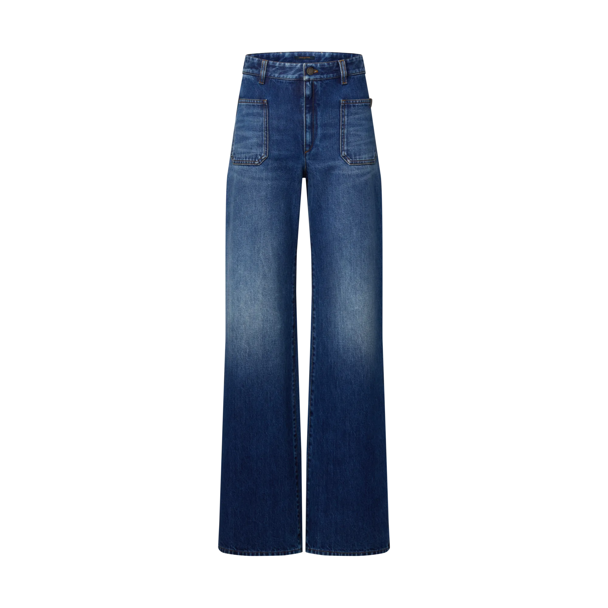 Louis Vuitton Flared Patch Pocket Jeans Women - Ready-to-Wear 1AJEFW Blue