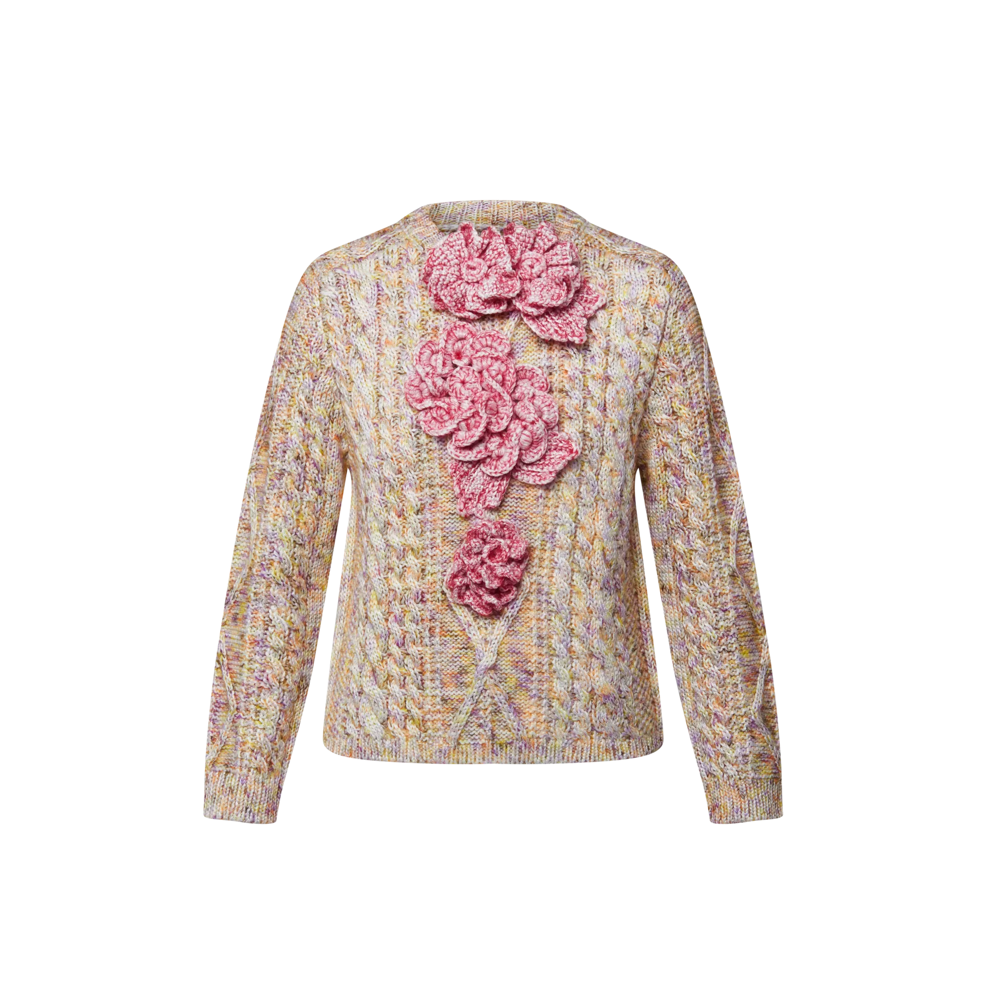 Louis Vuitton Knitted Flower Front Pullover Women - Ready-to-Wear 1AJEW4 Multicolour