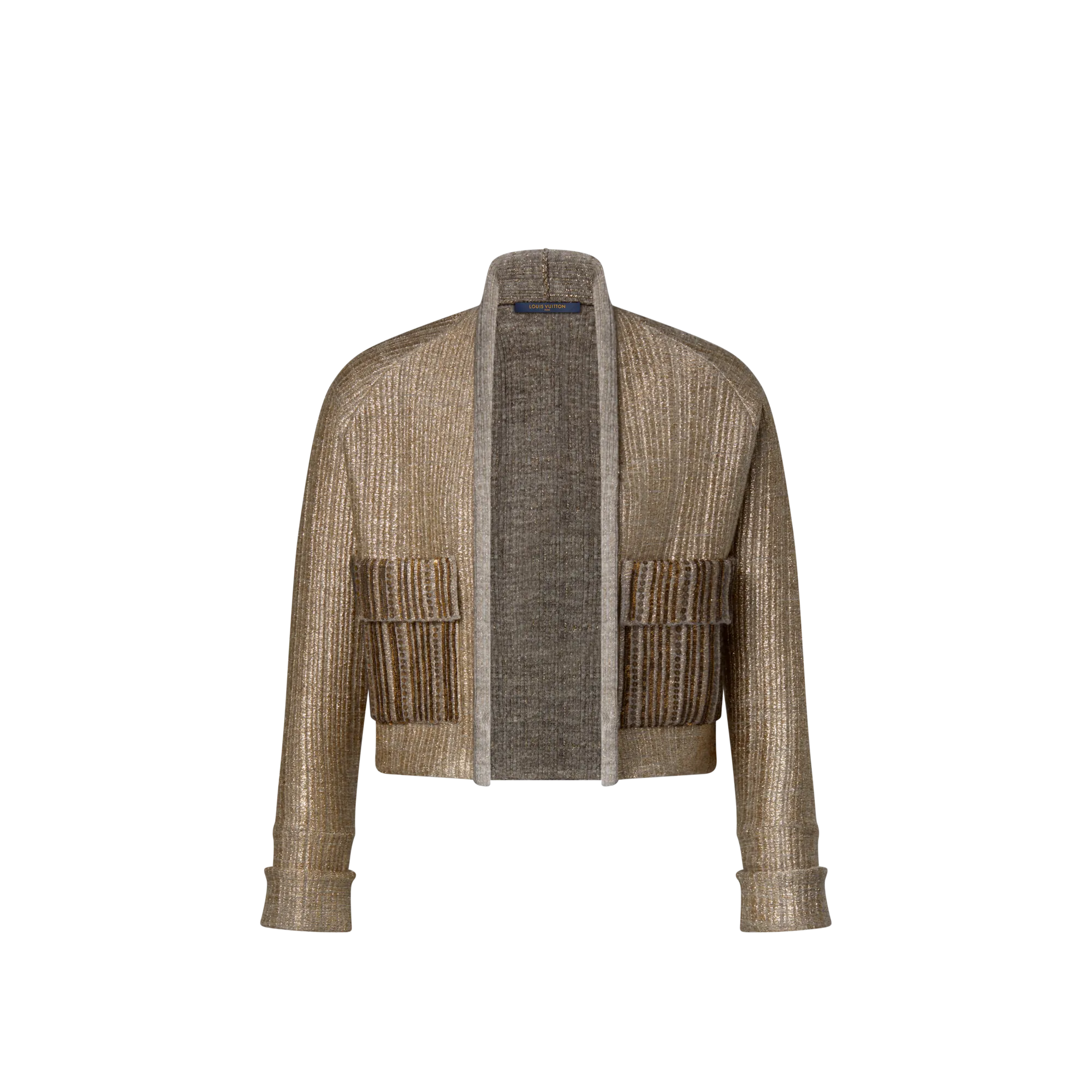 Louis Vuitton Boxy Glitter Knit Cardigan Women - Ready-to-Wear 1AJEXW Gold