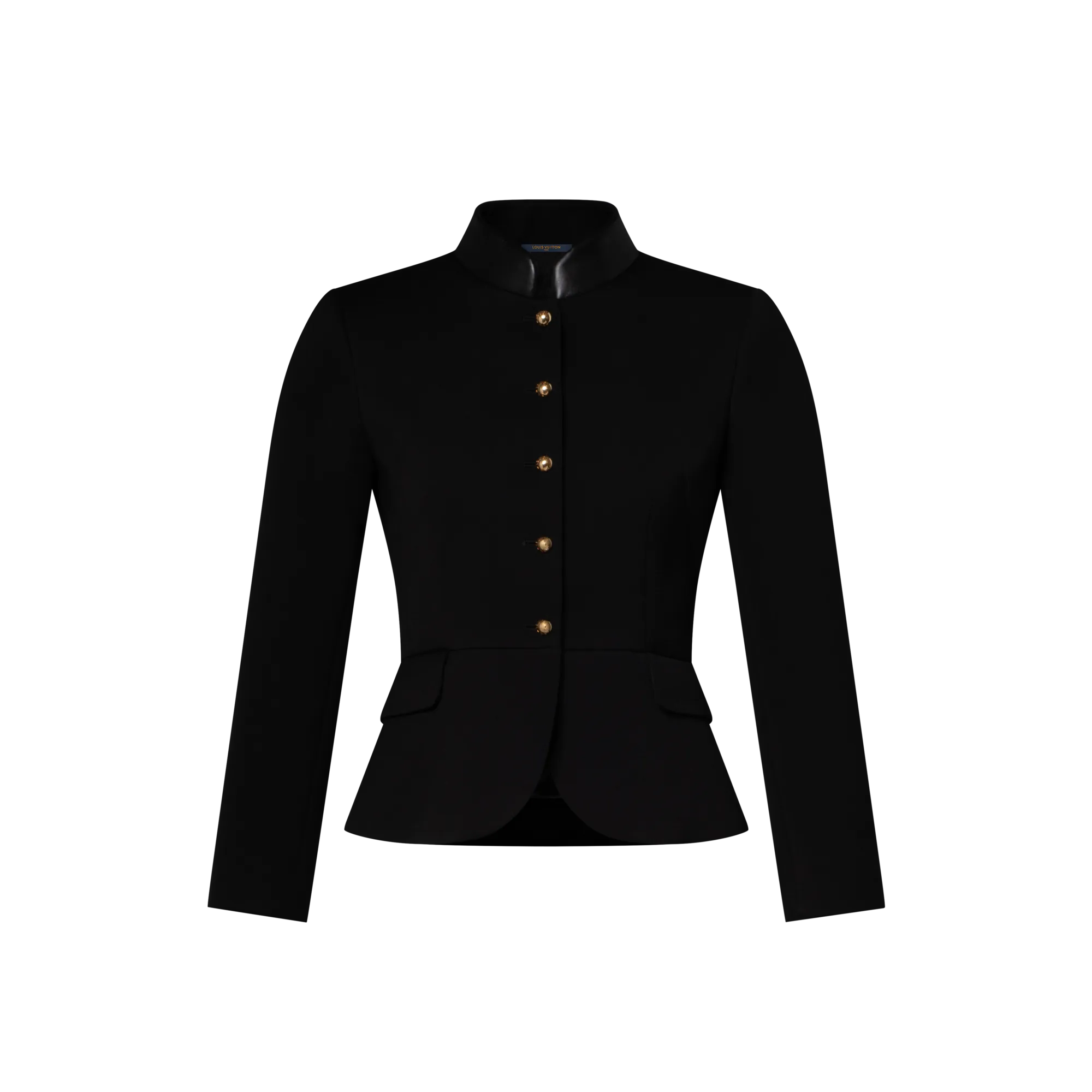 Louis Vuitton Leather Accent Fitted Jacket Women - Ready-to-Wear 1AJFC1 Black