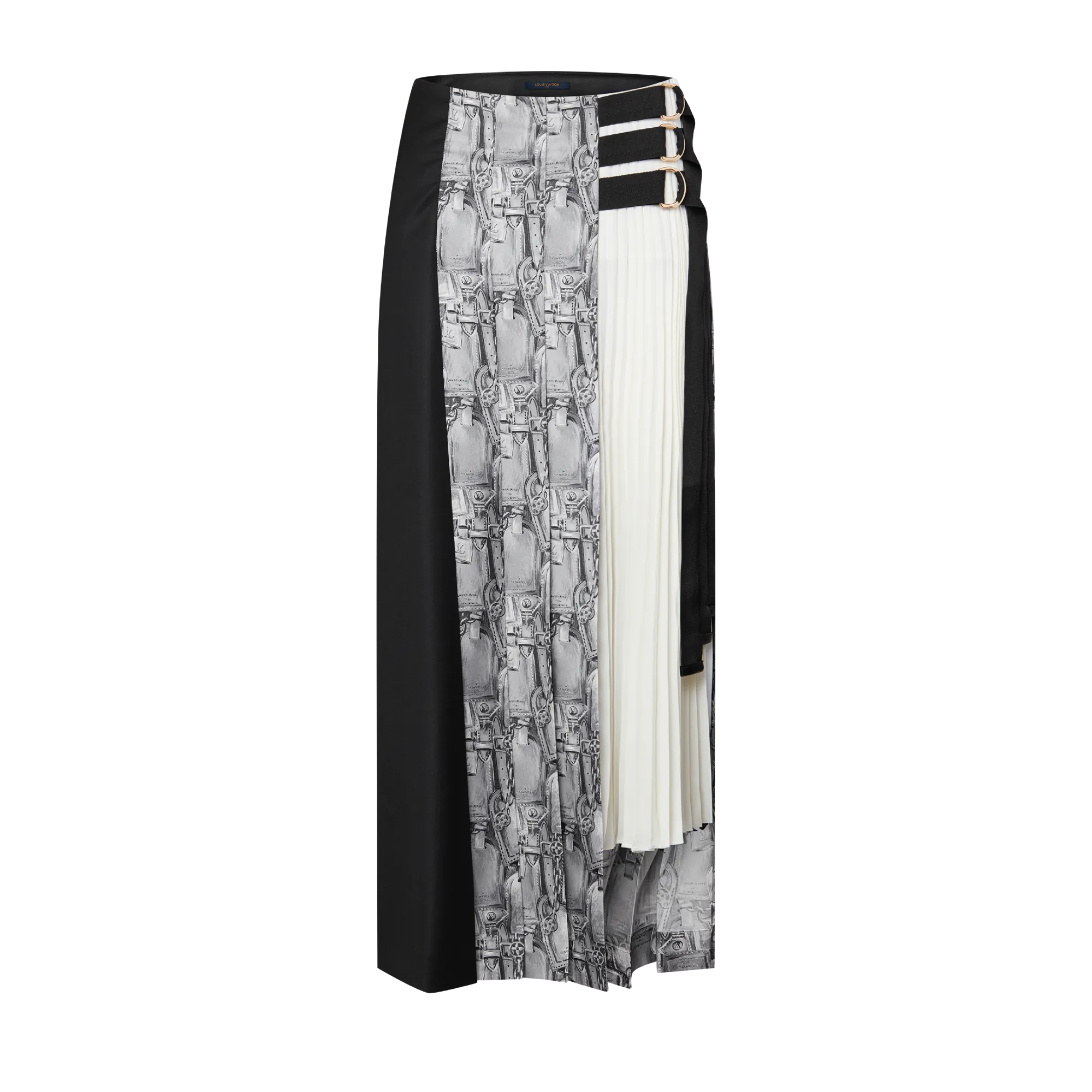 Louis Vuitton Layered Name Tag Skirt Women - Ready-to-Wear 1AJFNN Black