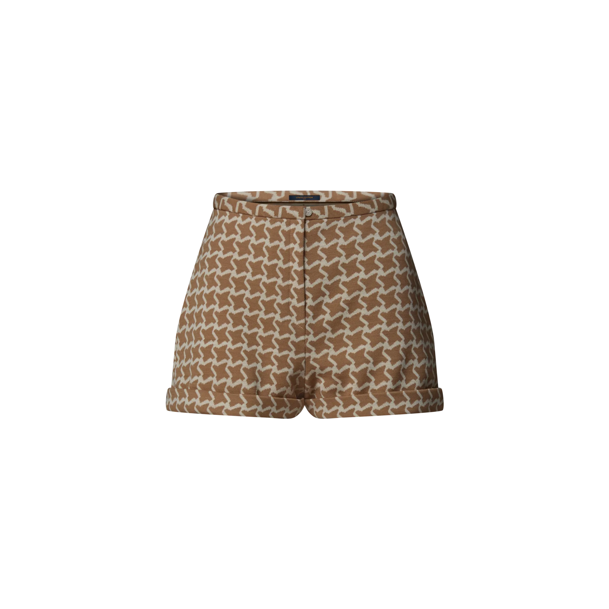 Louis Vuitton Honeycomb Jacquard Mini Shorts Women - Ready-to-Wear 1AJIXS Beige