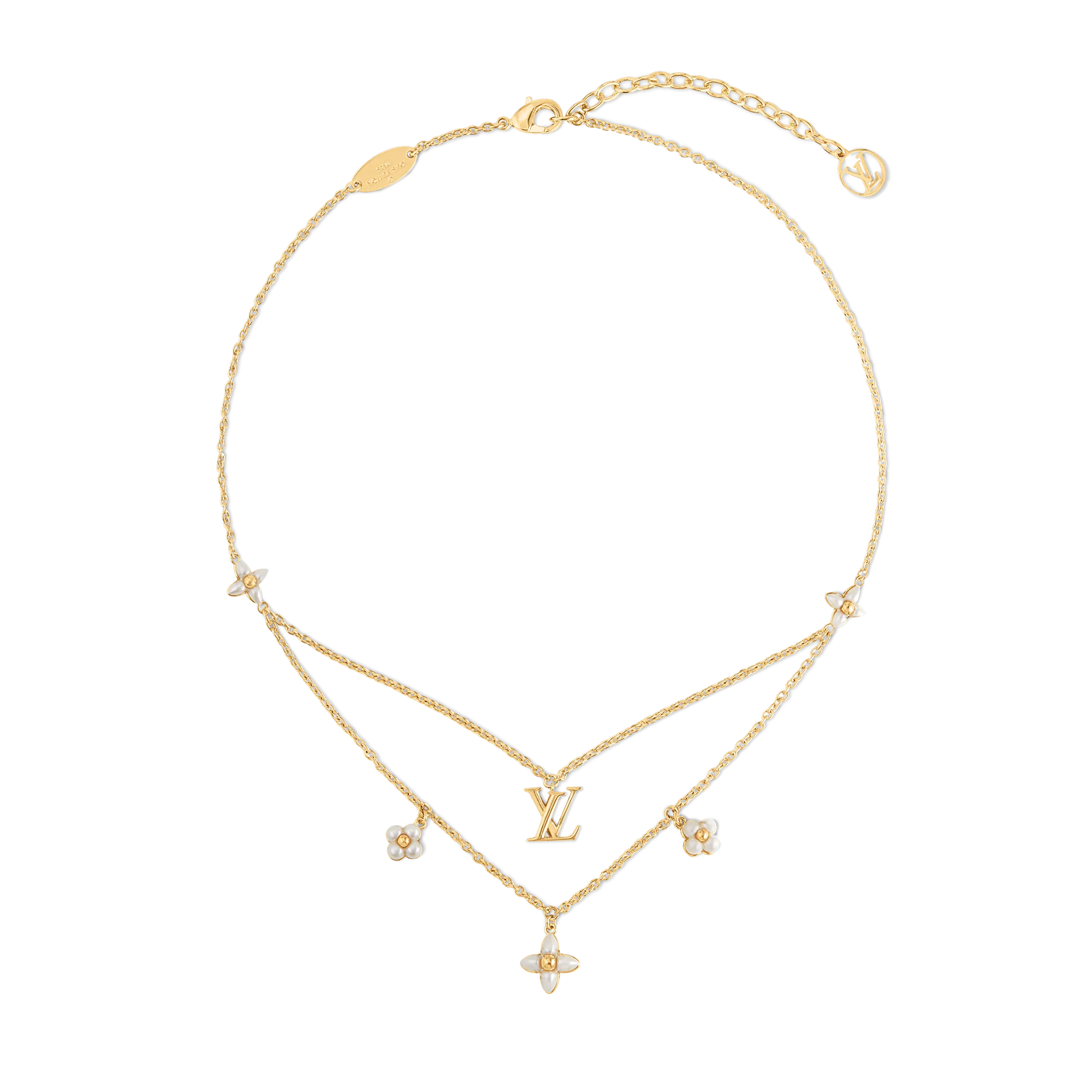 Louis Vuitton LV Floragram Necklace Brass Women - Fashion Jewelry M00981 Gold