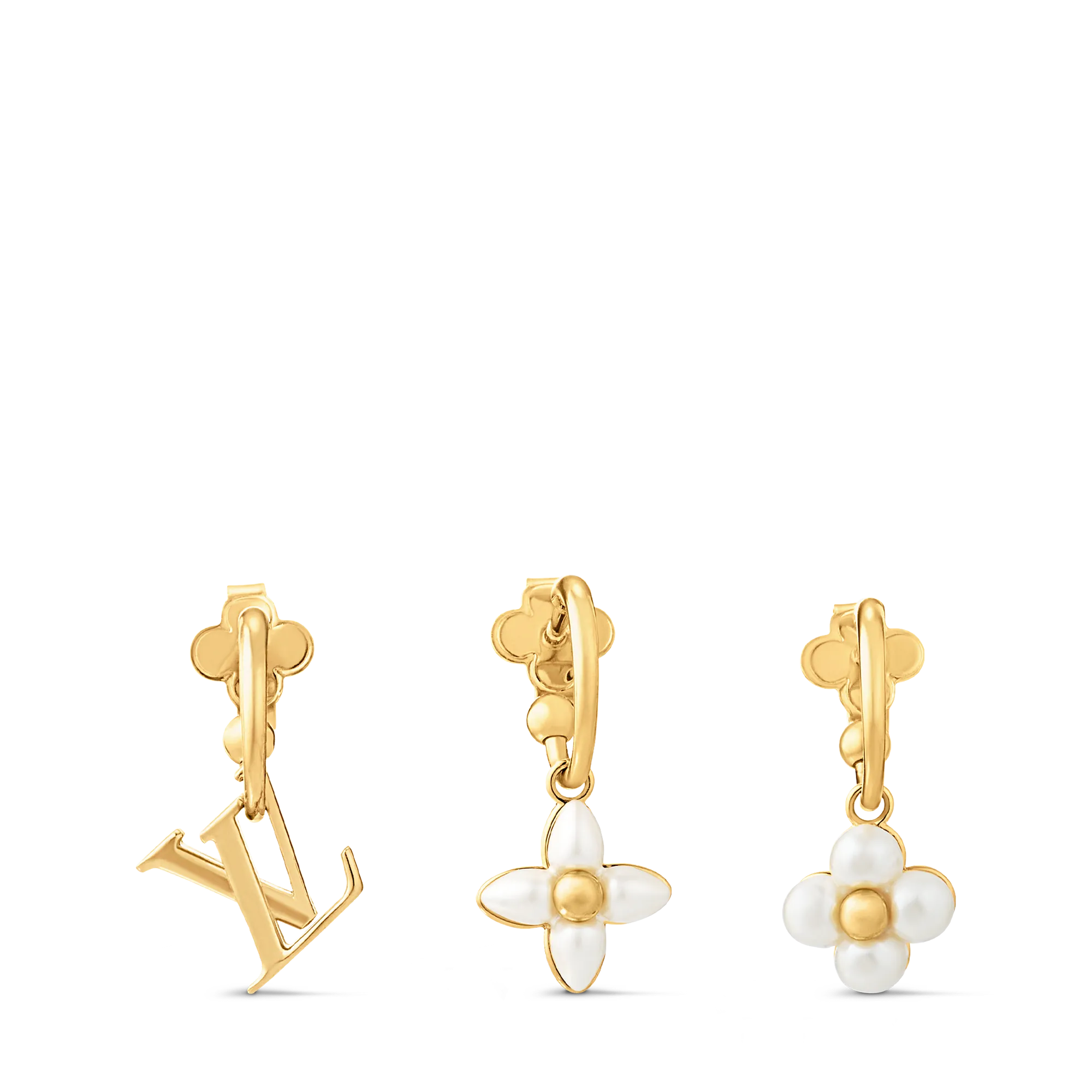 Louis Vuitton LV Floragram Earrings Brass Women - Fashion Jewelry M01025 Gold