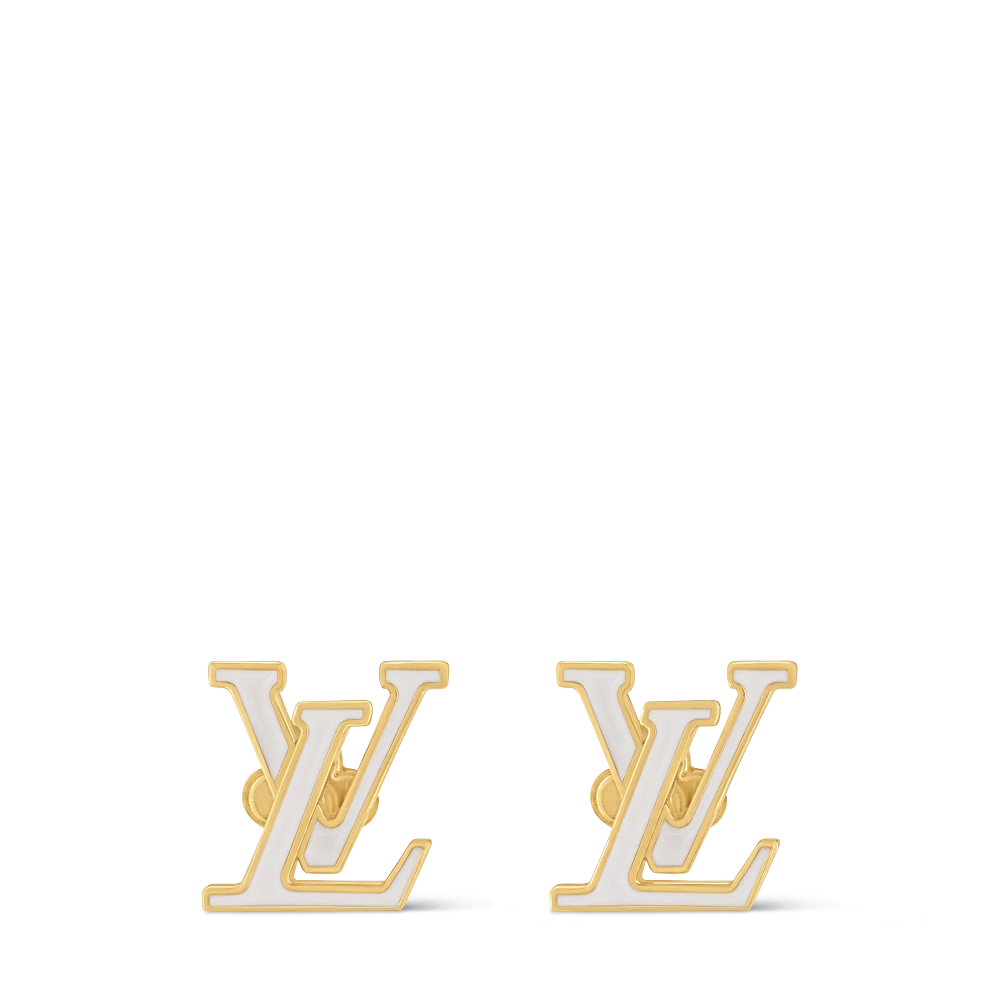 Louis Vuitton LV Iconic Enamel Earrings Brass Women - Fashion Jewelry M01090 White