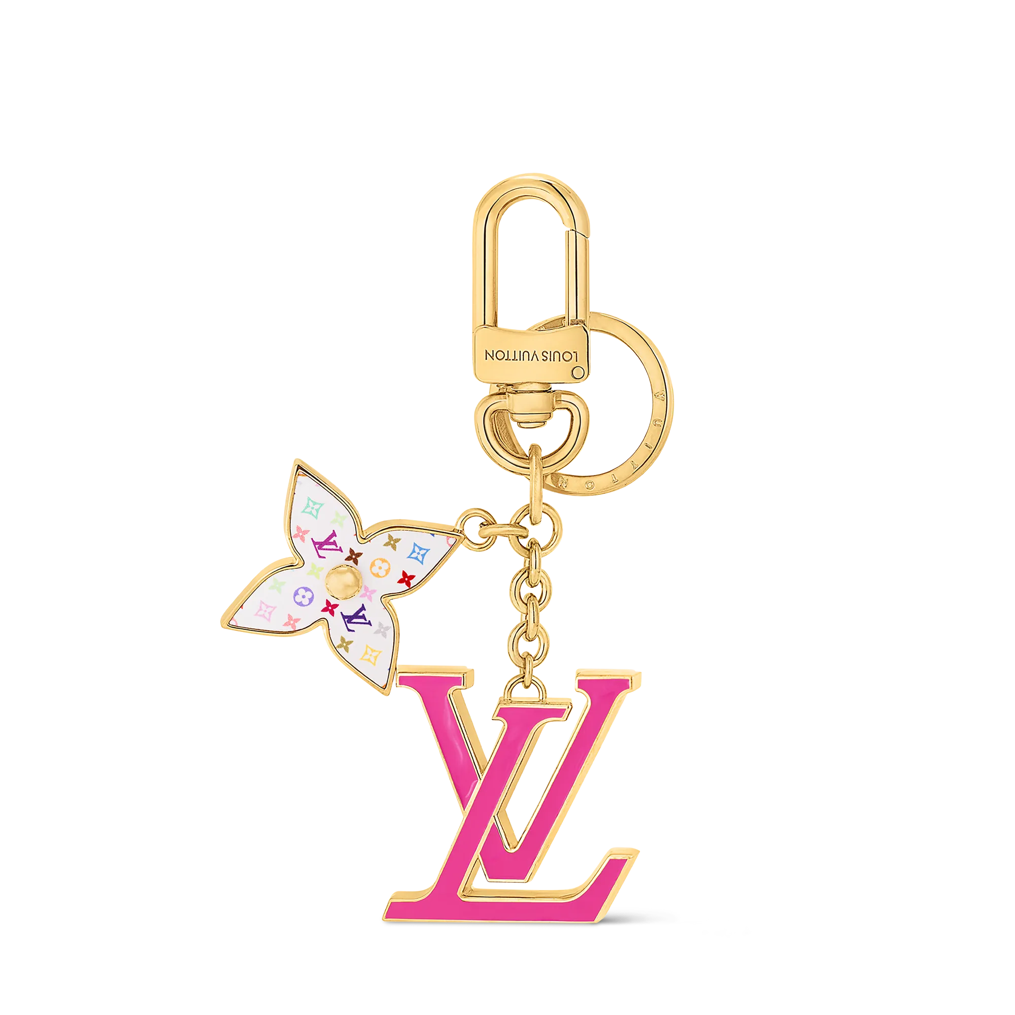 Louis Vuitton LV x TM LV Iconic Monogram Multicolor Key Holder Zamak Women - Accessories M02466 Pink