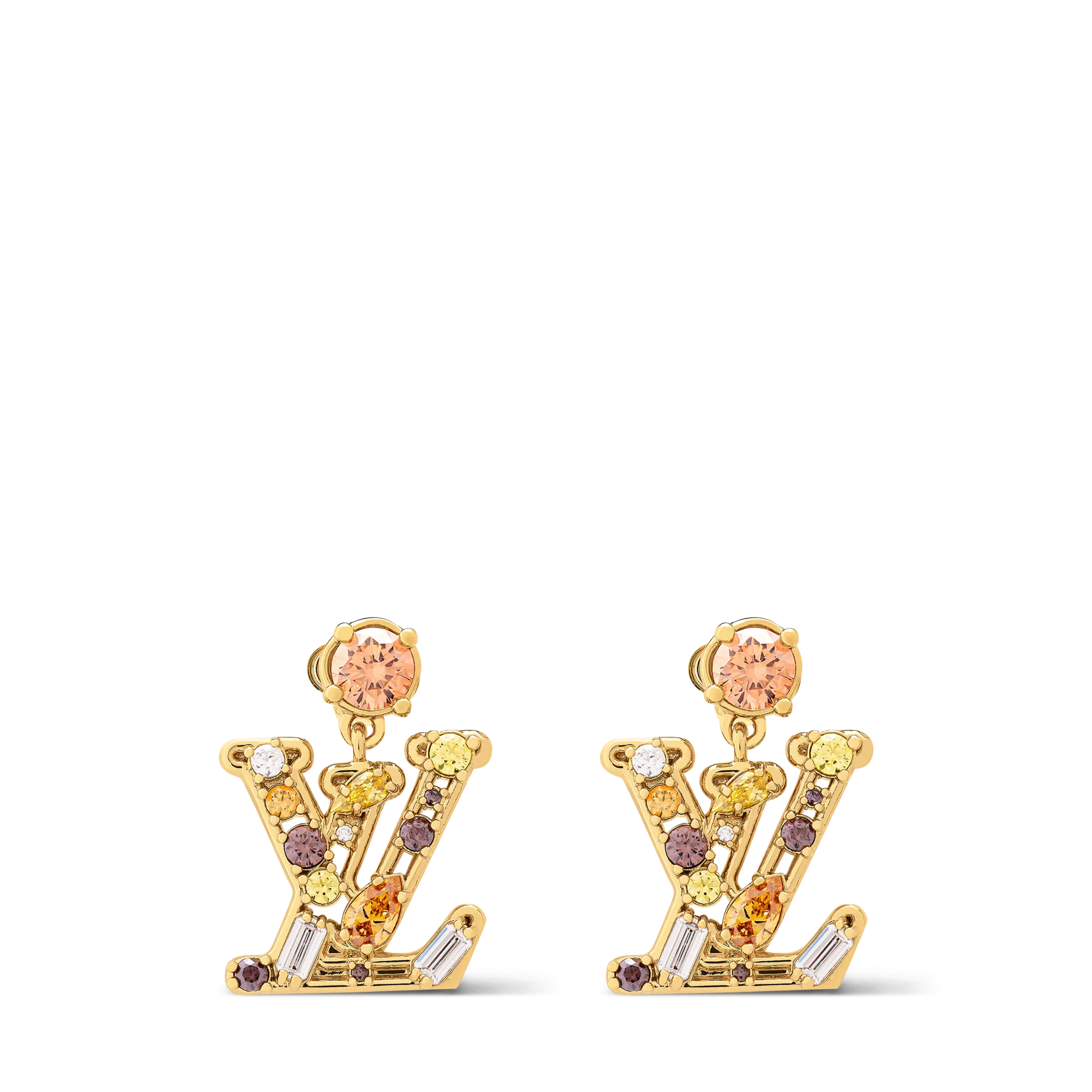 Louis Vuitton Lady LV Earrings Brass Women - Fashion Jewelry M02644 Gold