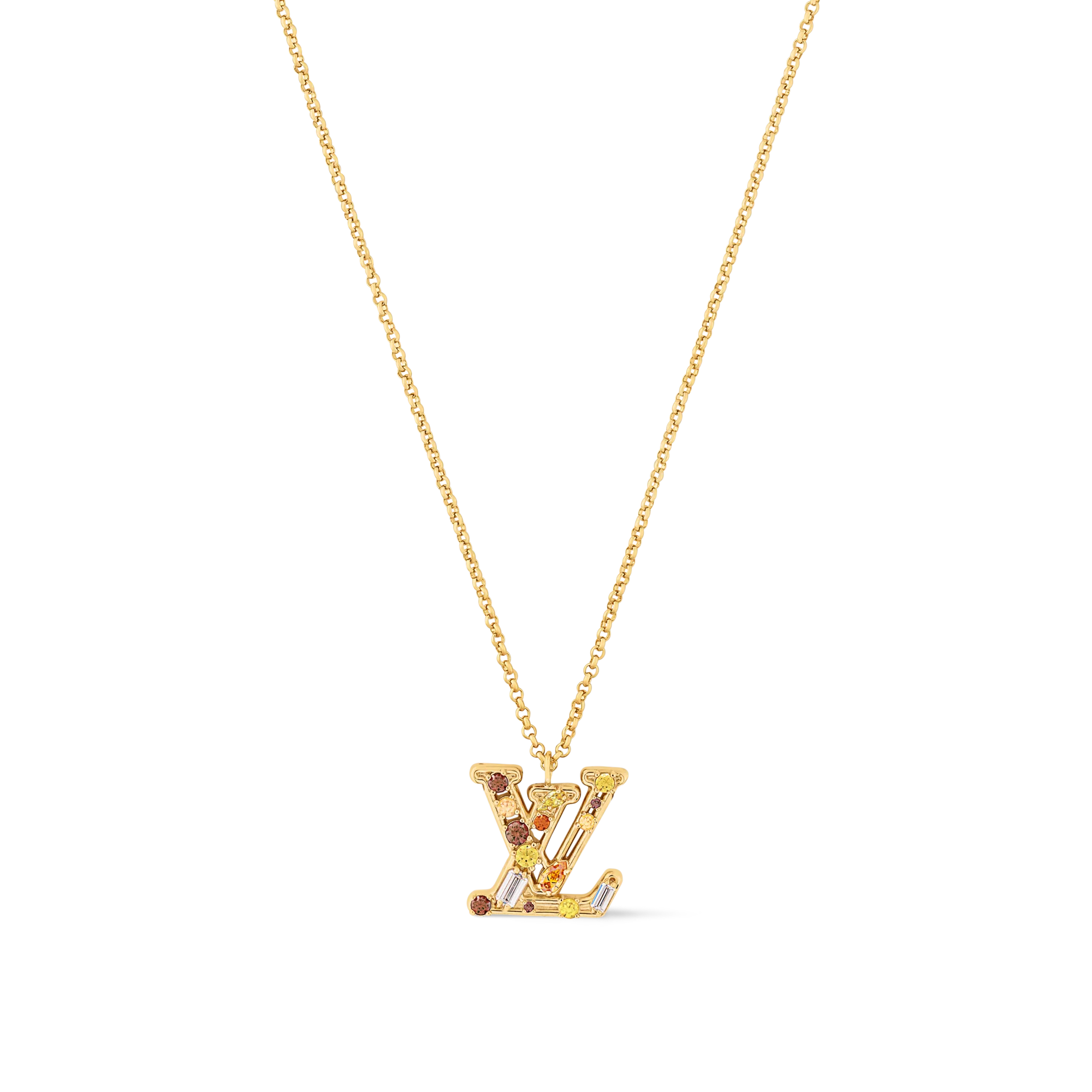 Louis Vuitton Lady LV Necklace Brass Women - Fashion Jewelry M02690 Gold