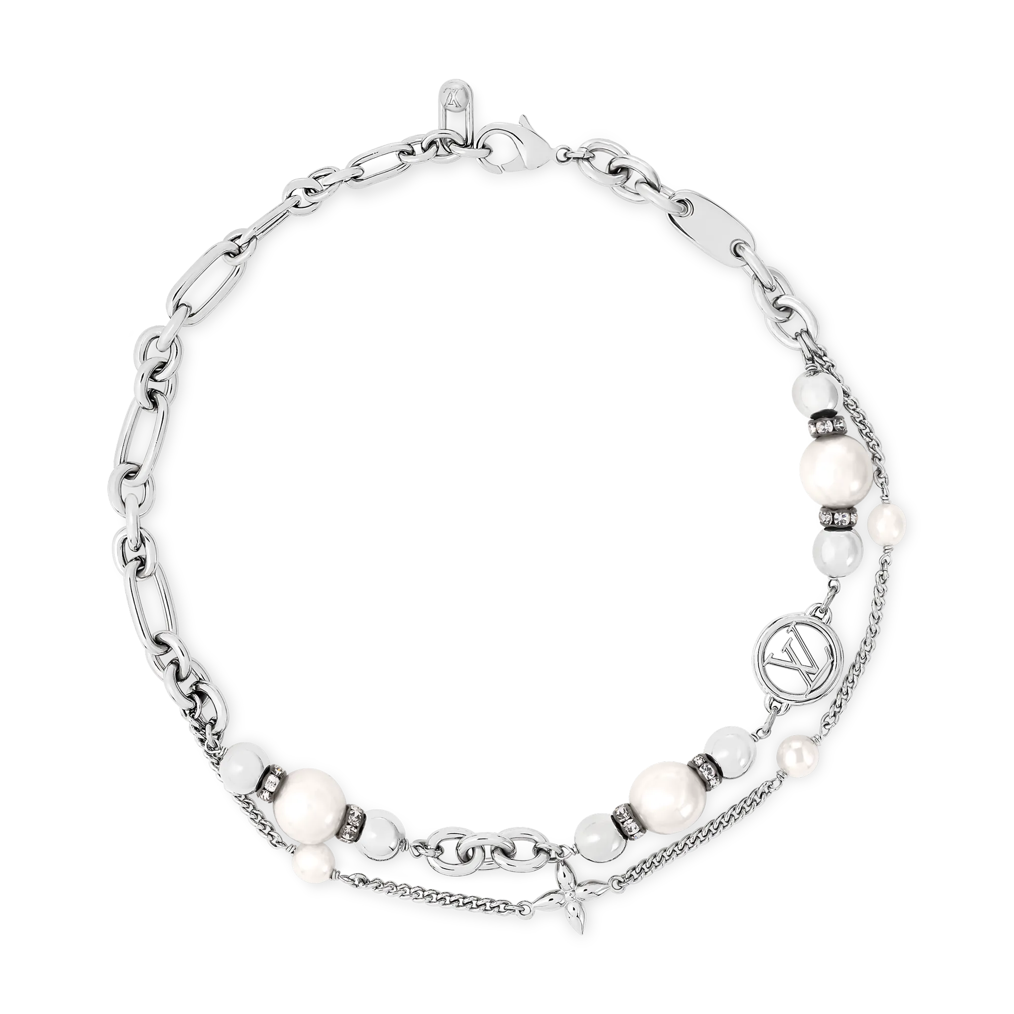 Louis Vuitton Midnight Pearl Choker Brass Women - Fashion Jewelry M02870 Silver Louis Vuitton Midnight Pearl Choker Brass Women - Fashion Jewelry M02870 Silver