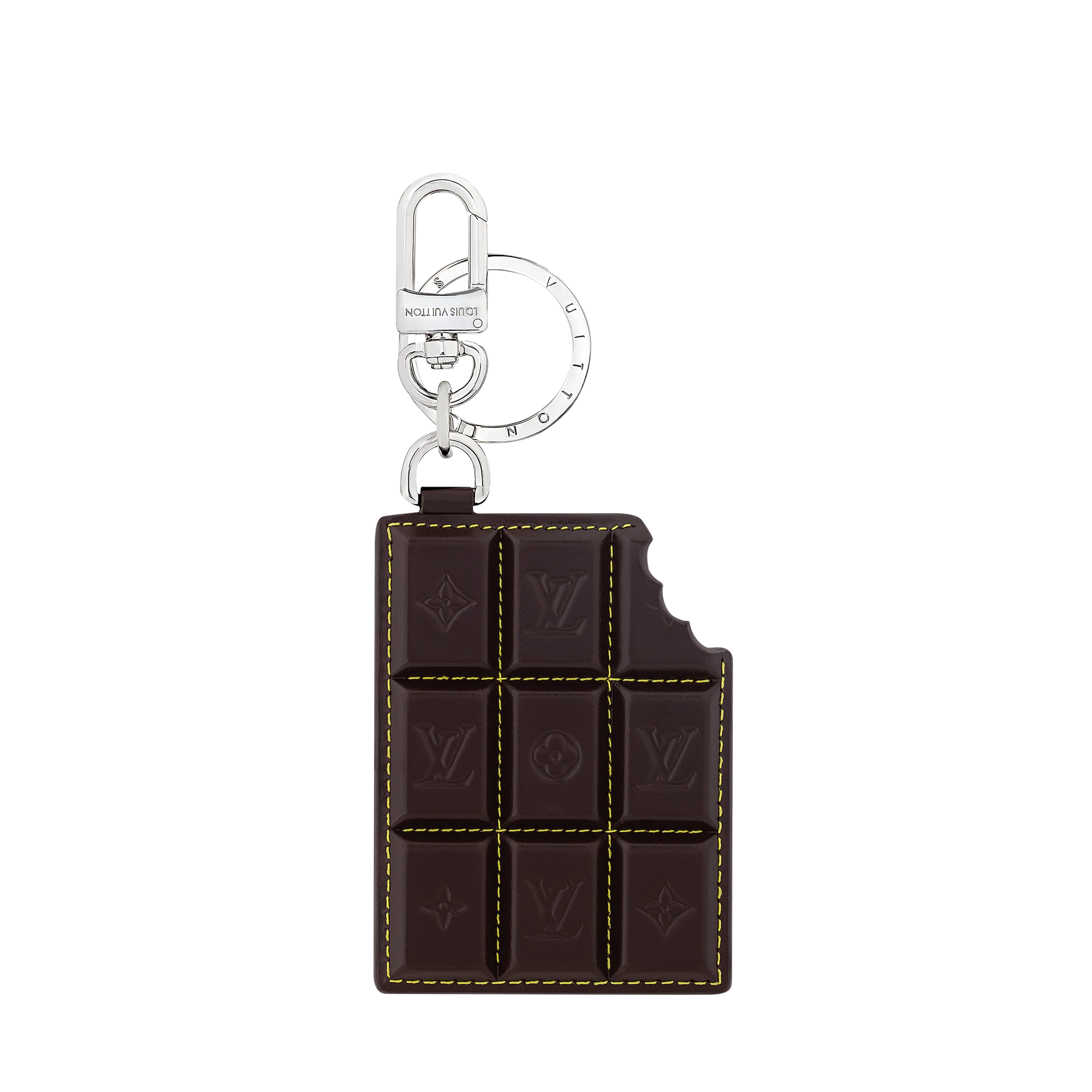 Louis Vuitton LV Chocolate Bar Key Holder and Bag Charm Coated Canvas - Men - Accessories M02913 Black