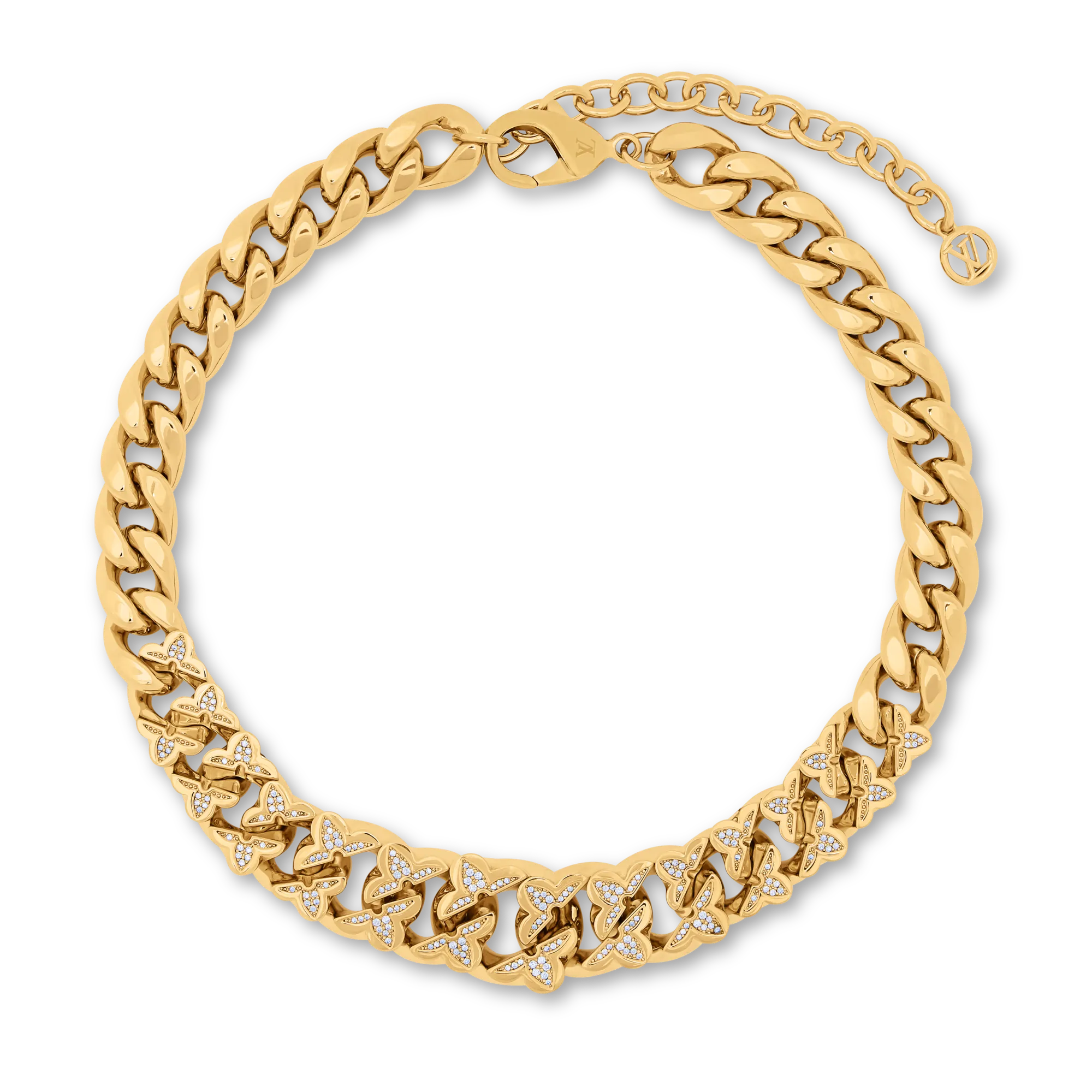 Louis Vuitton My Flower Link Necklace Brass Women - Fashion Jewelry M03265 Gold