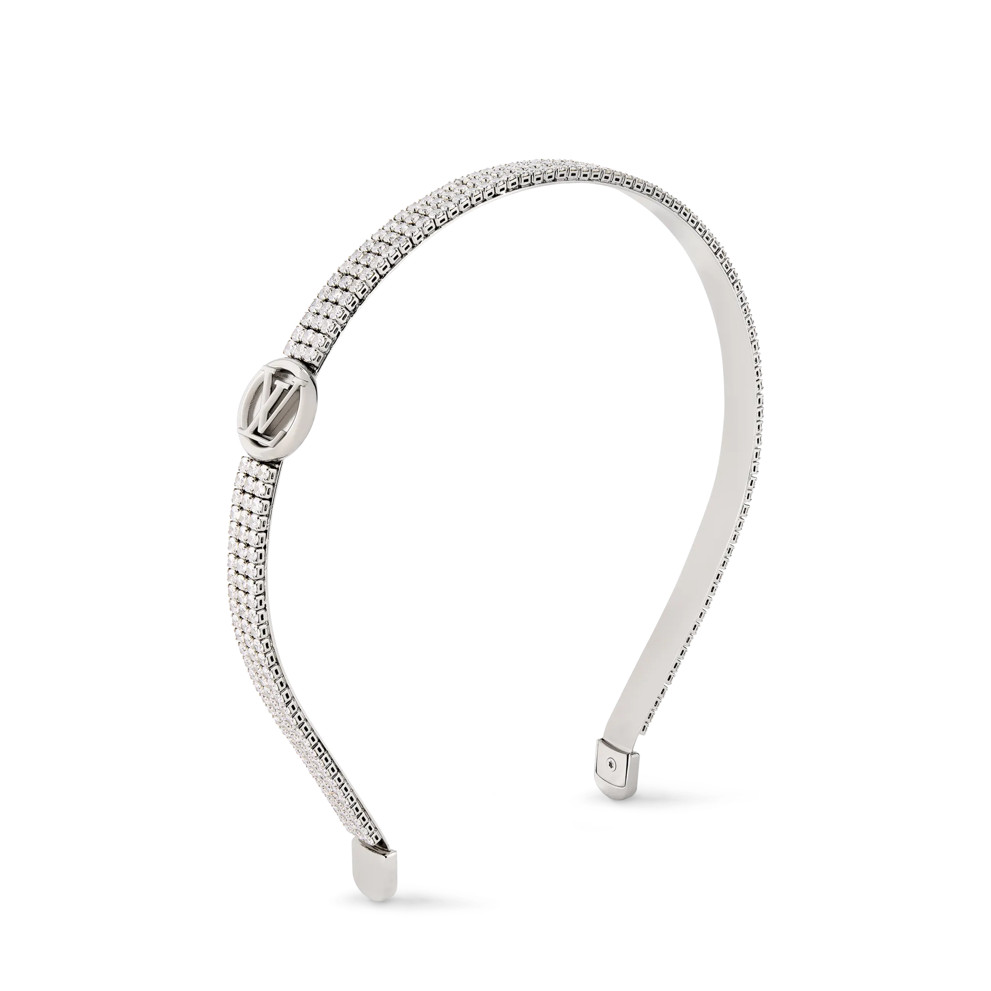 Louis Vuitton LV Iconic Strass Headband Steel Women - Fashion Jewelry M03271 Silver
