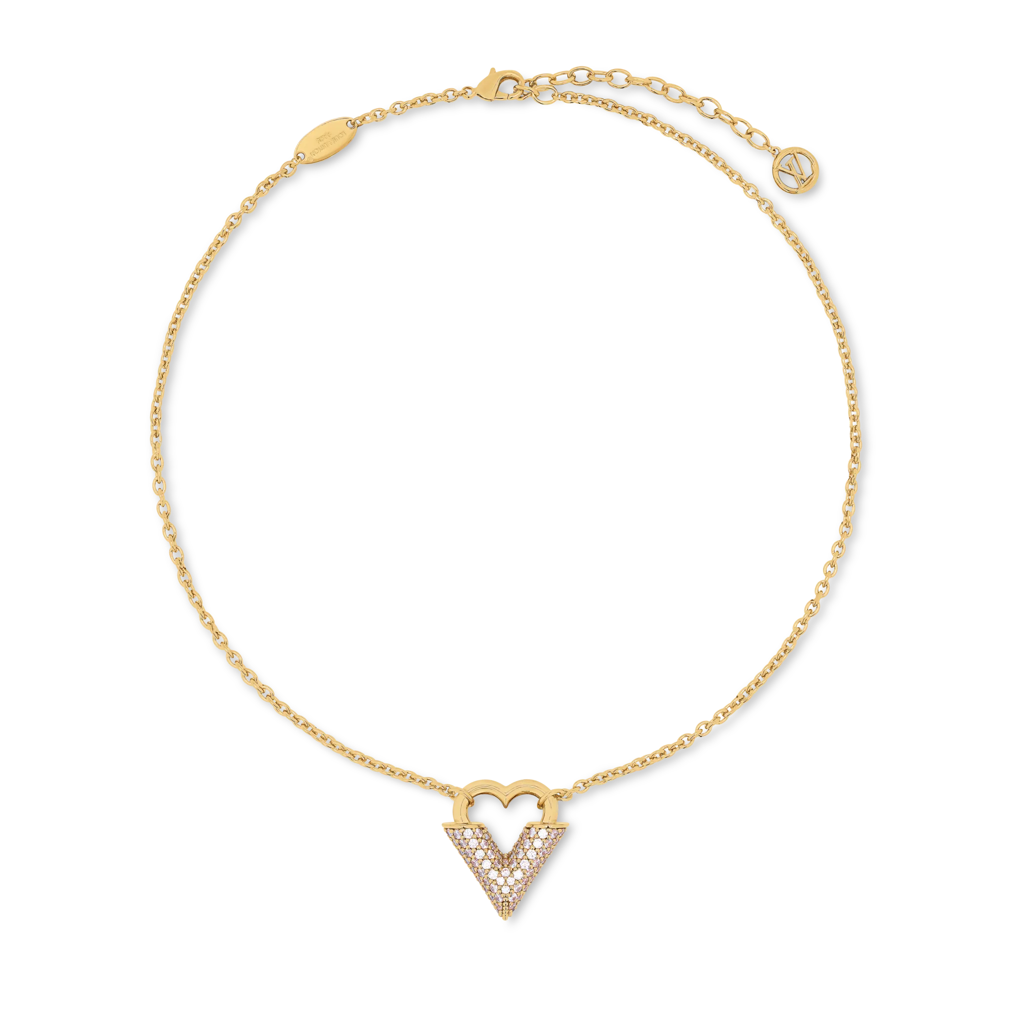 Louis Vuitton Essential Love Necklace Brass Women - Fashion Jewelry M03503 Gold
