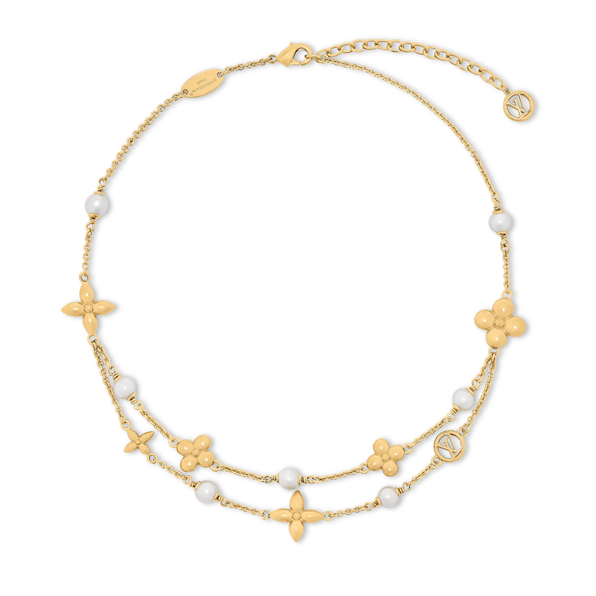 Louis Vuitton Pearl Constellations Necklace Brass Women - Fashion Jewelry M03508 Gold