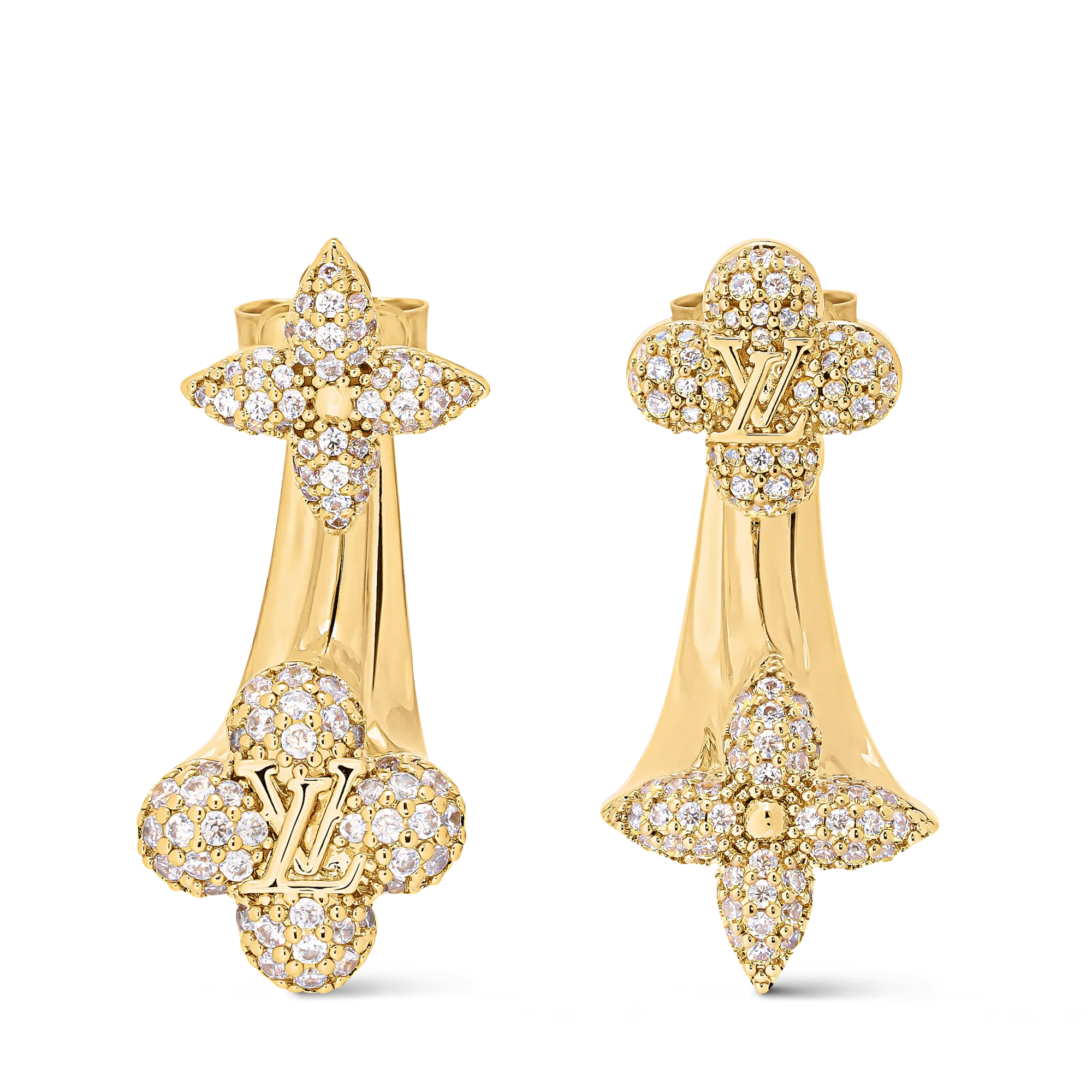 Louis Vuitton LV Flower Comet Earrings Brass Women - Fashion Jewelry M03520 Gold