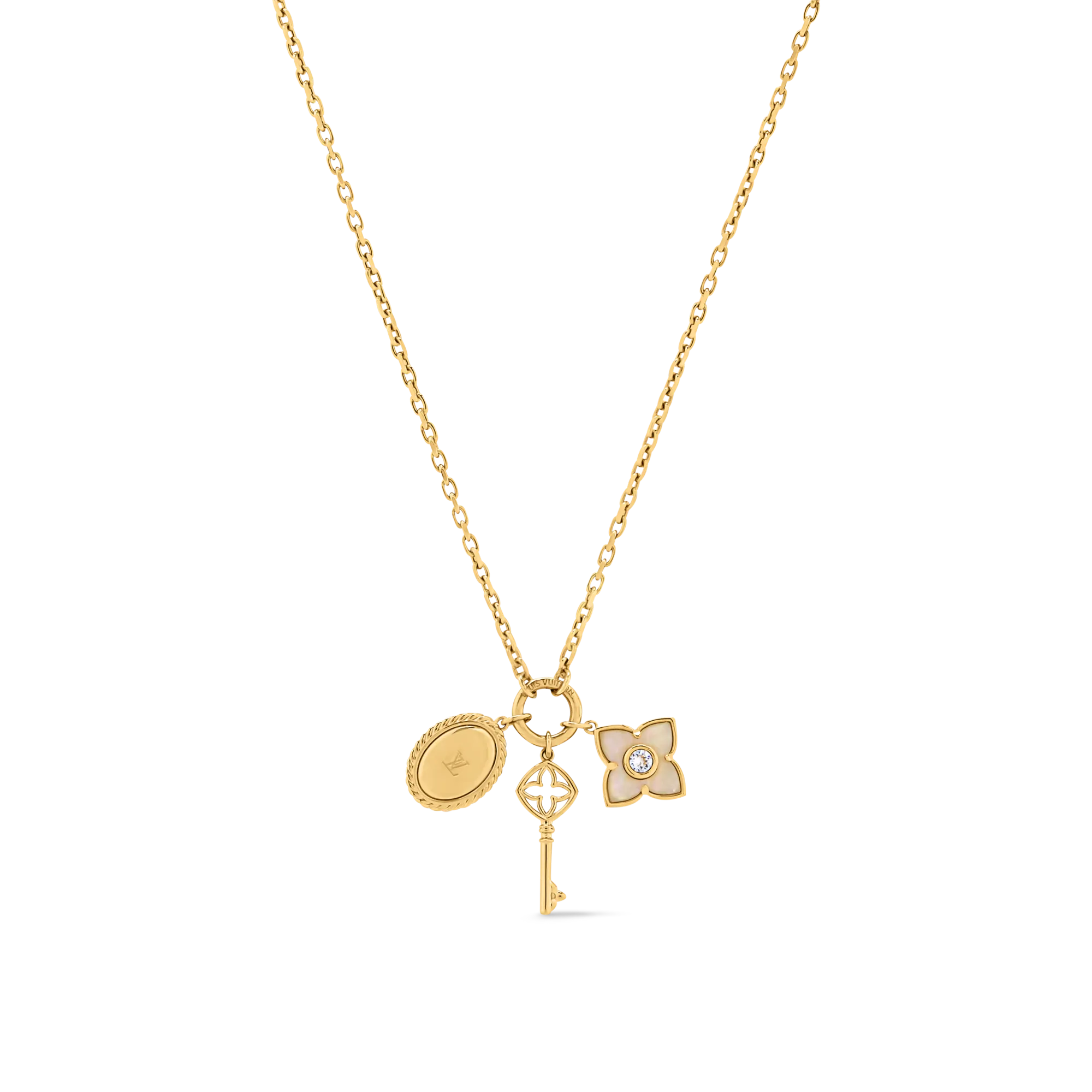 Louis Vuitton LV Signet Necklace Brass Women - Fashion Jewelry M03656 Gold