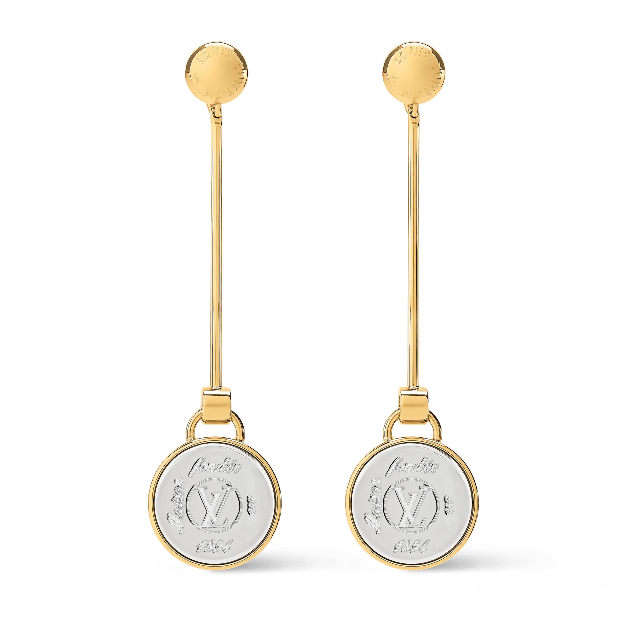 Louis Vuitton LV Signet Earrings Brass Women - Fashion Jewelry M03699 Gold